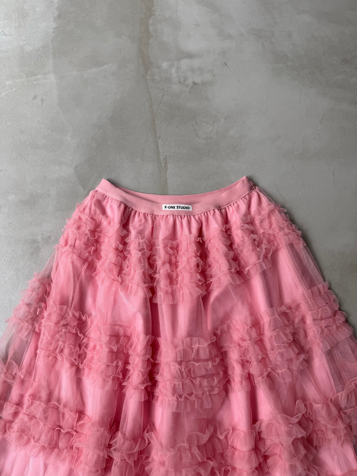 VOLUME TULLE SKIRT "PINK"