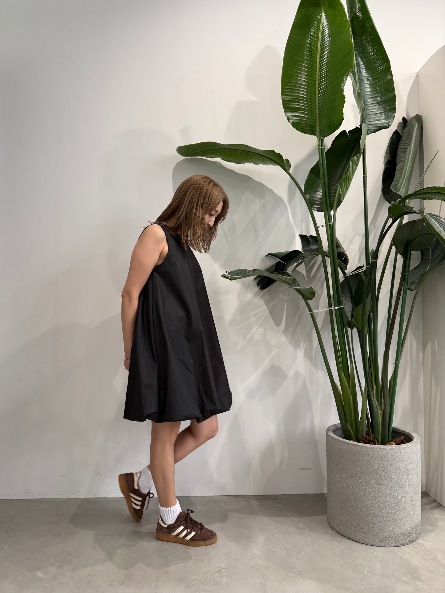 BALLON MINI DRESS "BLACK"
