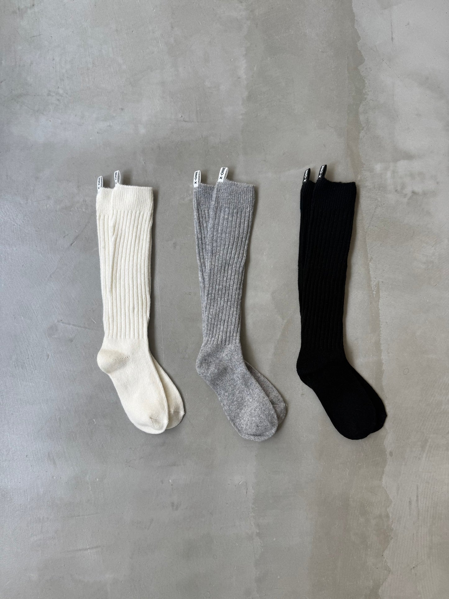 MOHAIR WOOL SOCKS "BLACK"