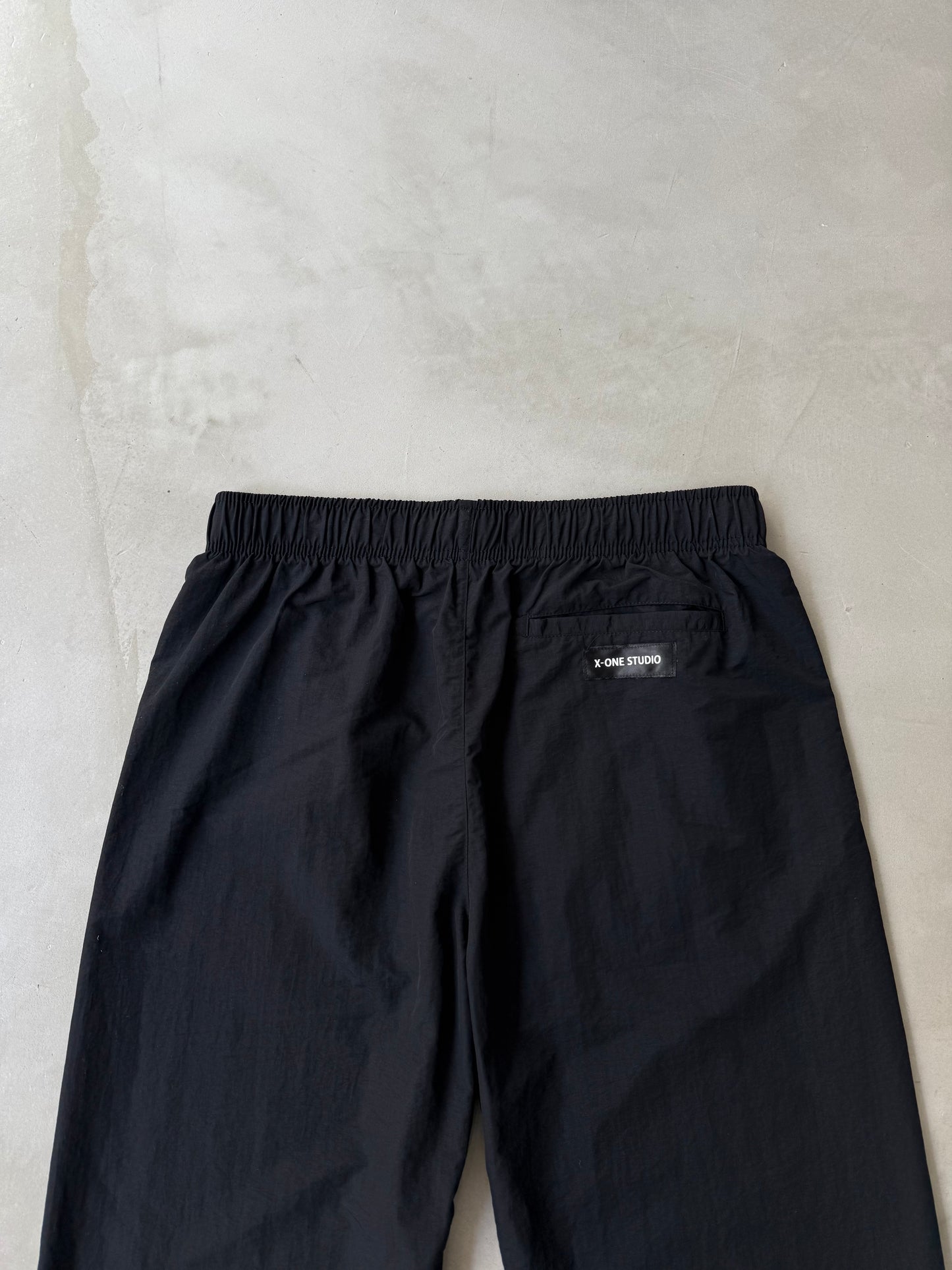 【MENS】WIDE NYLON PANT "BLACK"