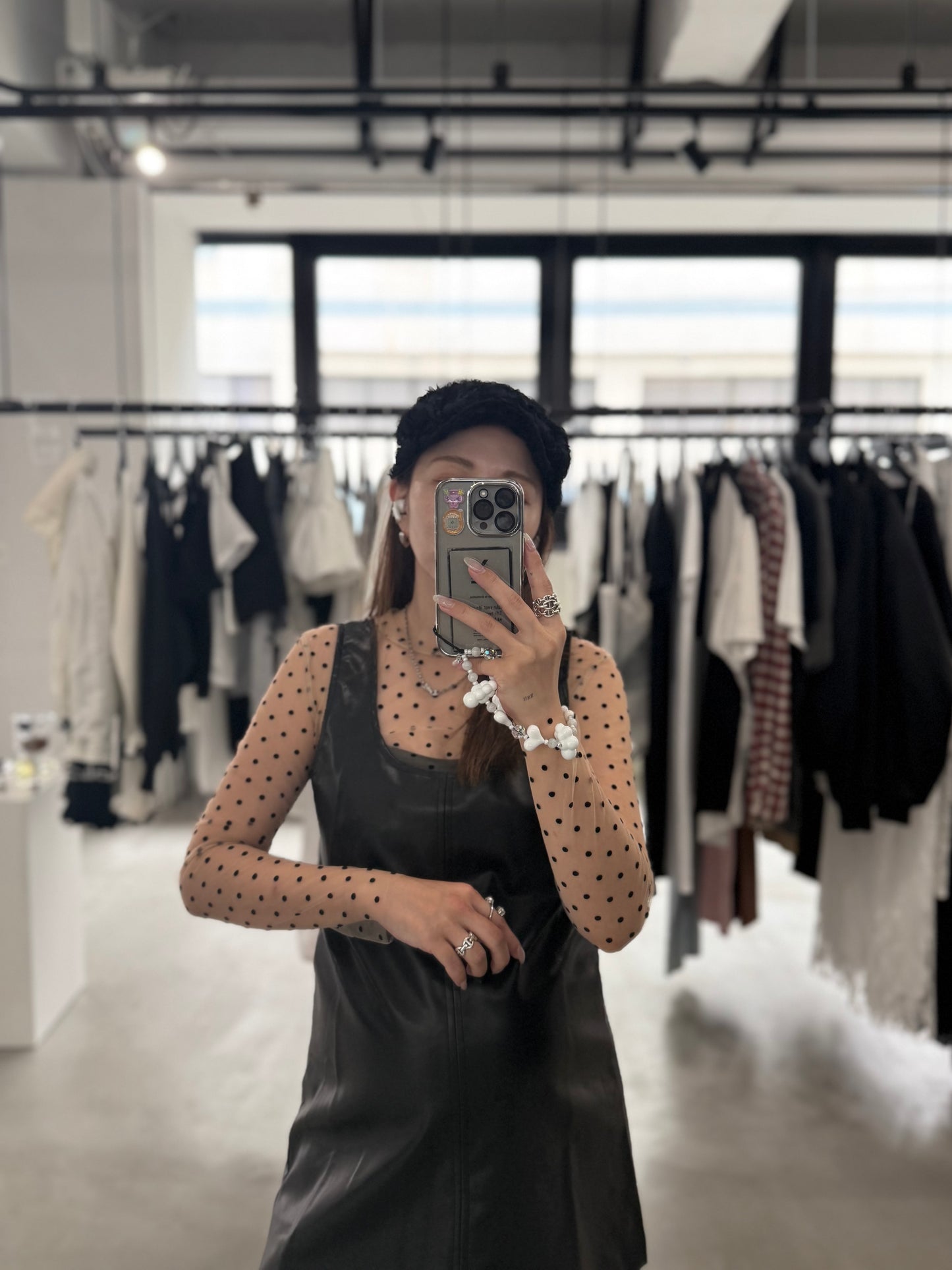 SKIN SHEER DOT "BEIGE"