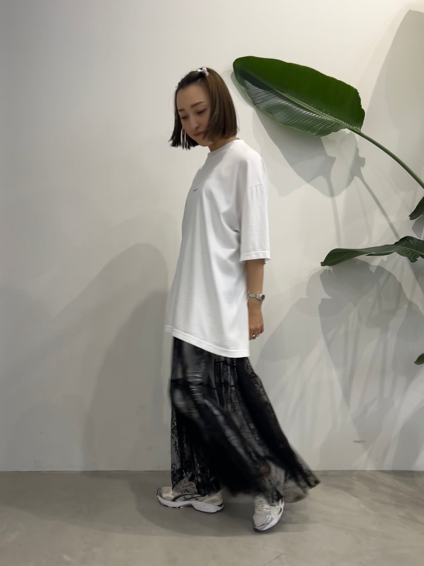 LAYERED LACE SKIRT "BLACK"
