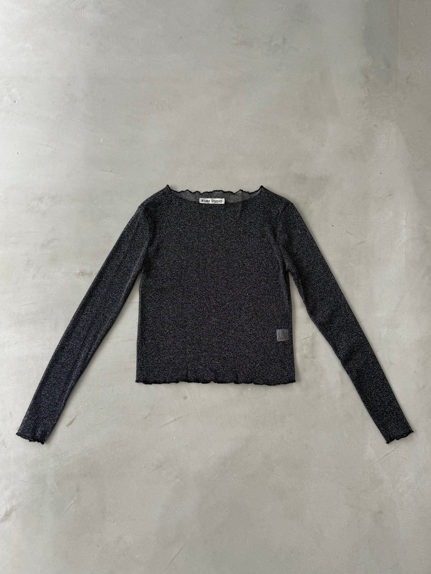 GLITTER SHEER "BLACK"