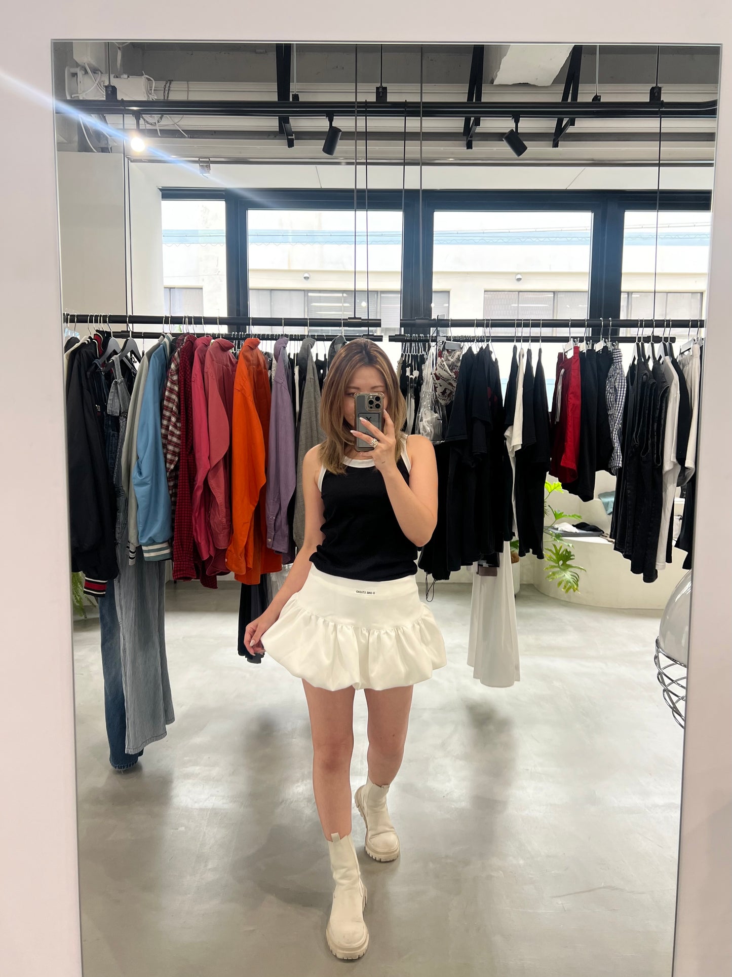 VOLUME WHIP SKIRT "WHITE"