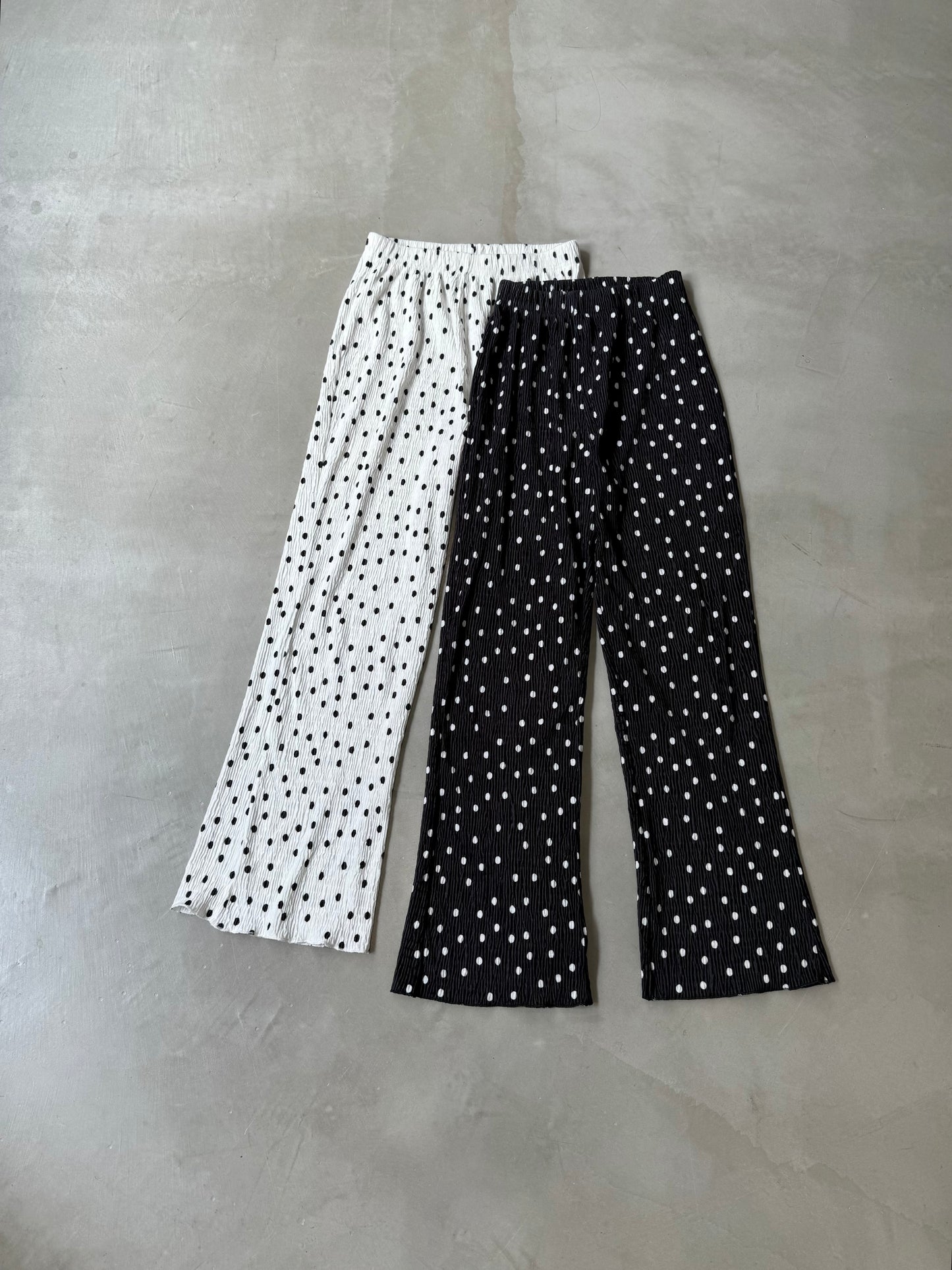 POLKA DOT PANTS "WHITE"