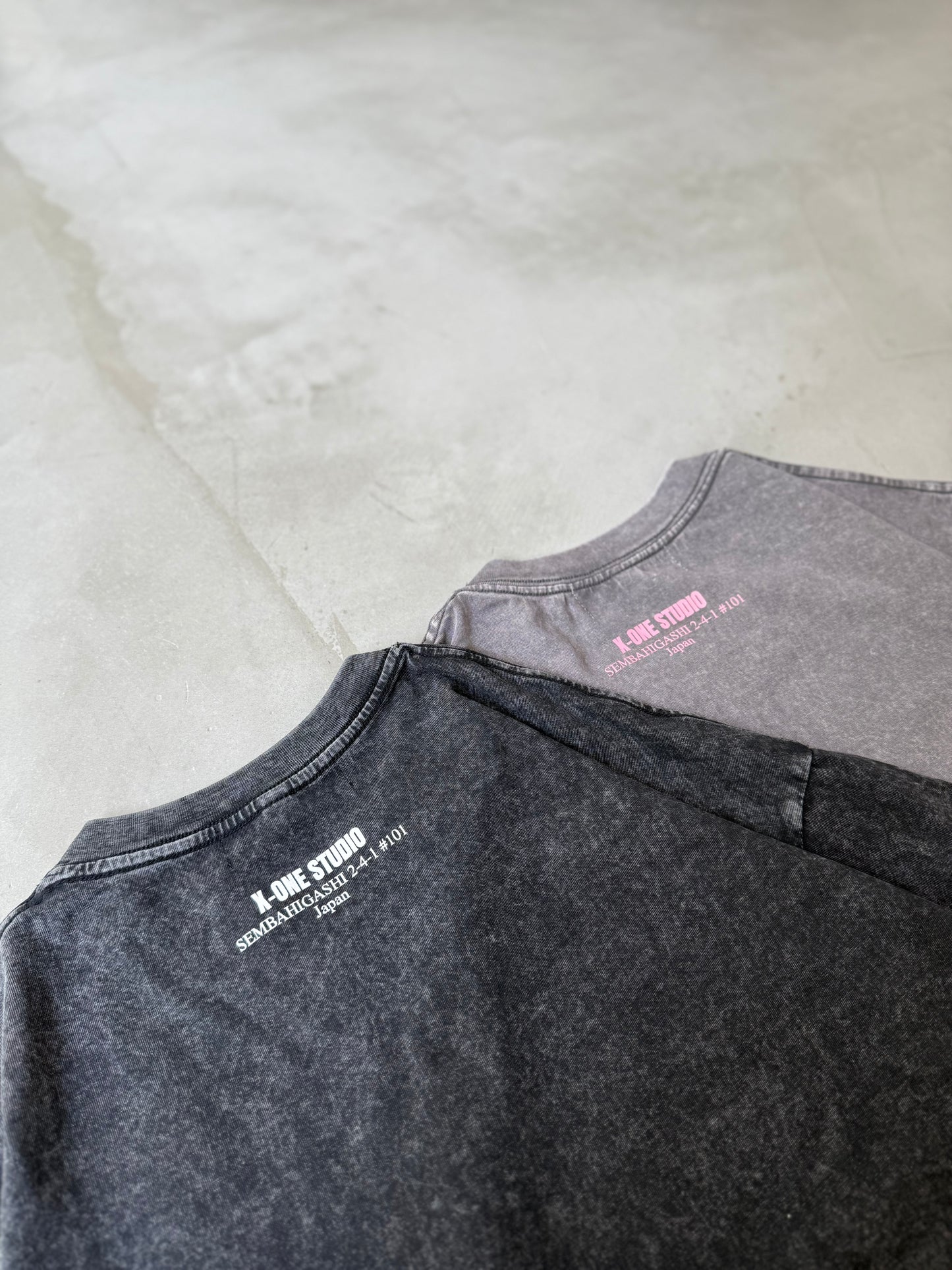 WASHED PRINT TEE "PINK"