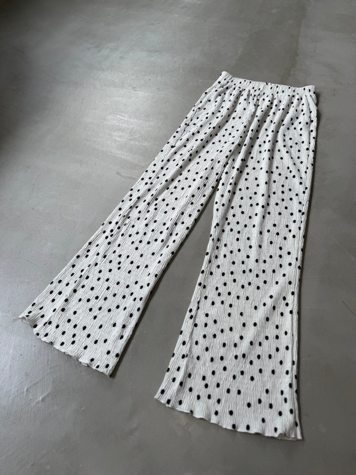 POLKA DOT PANTS "WHITE"