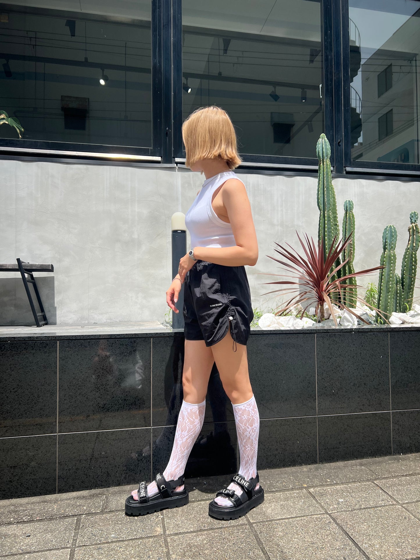 NYLON SHORT PANTS "BLACK"