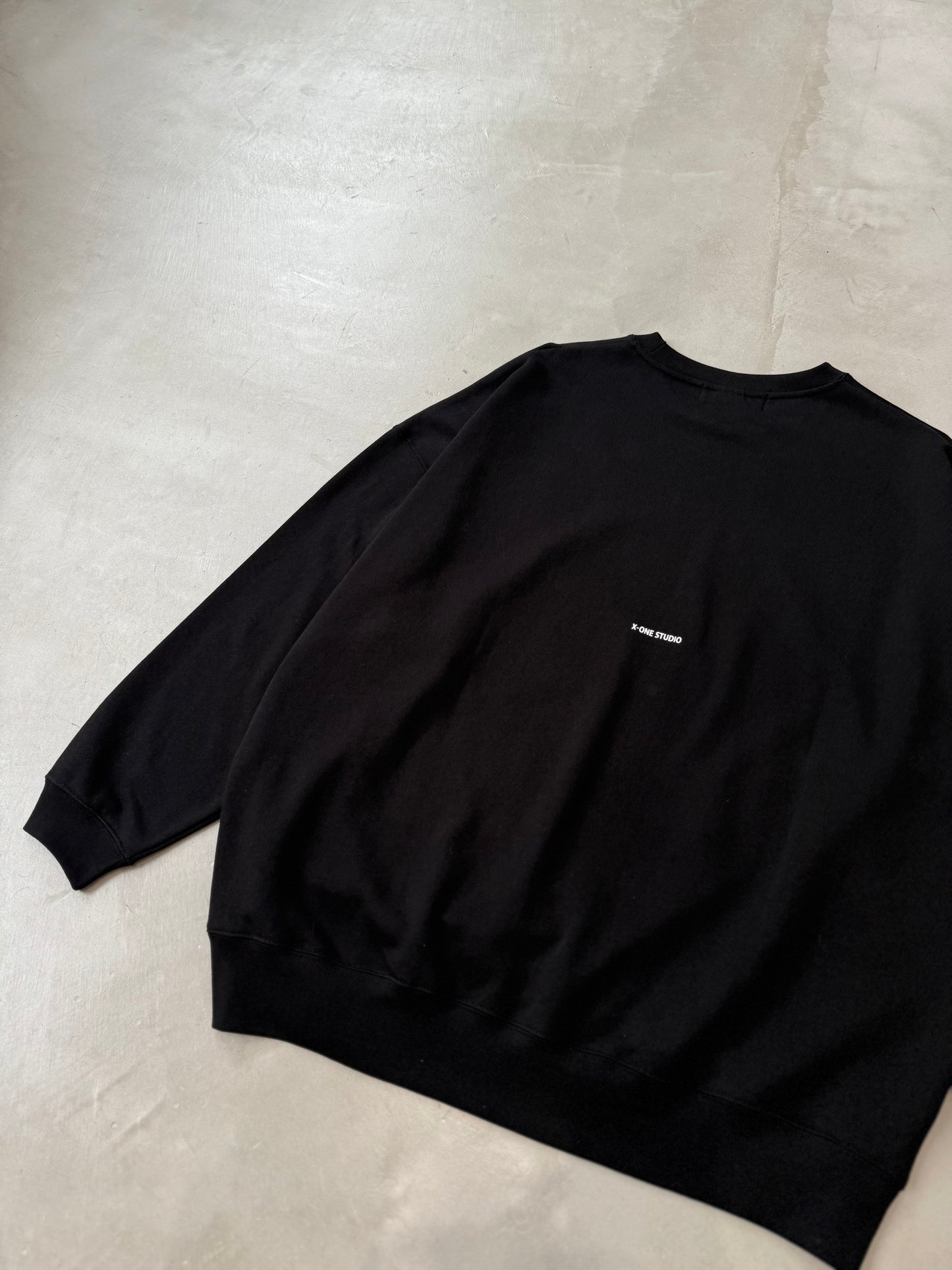 【MEN'S】X-ONE BACK LOGO 10oz "BLACK"