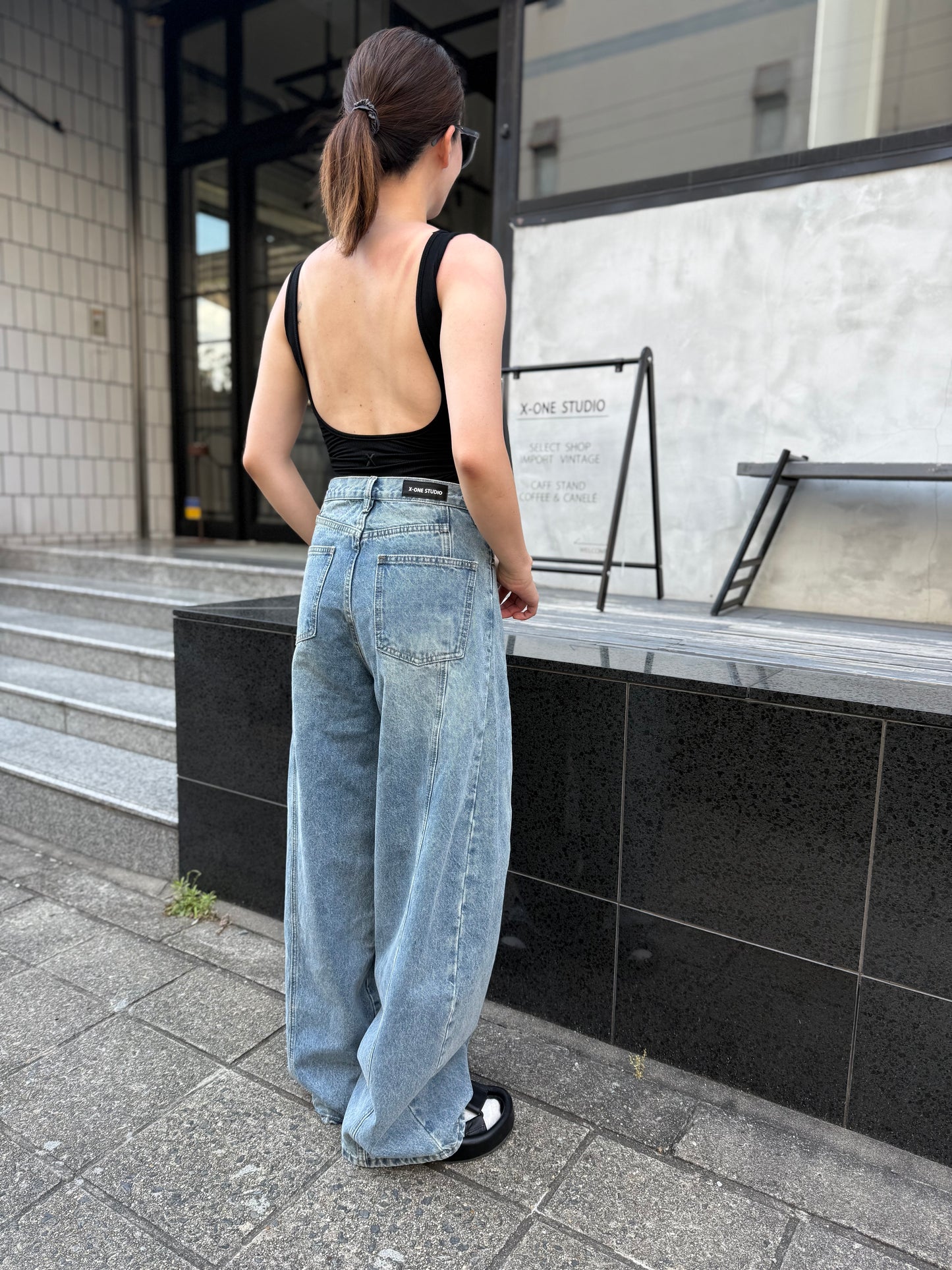 BACK OPEN TANK "BLACK"