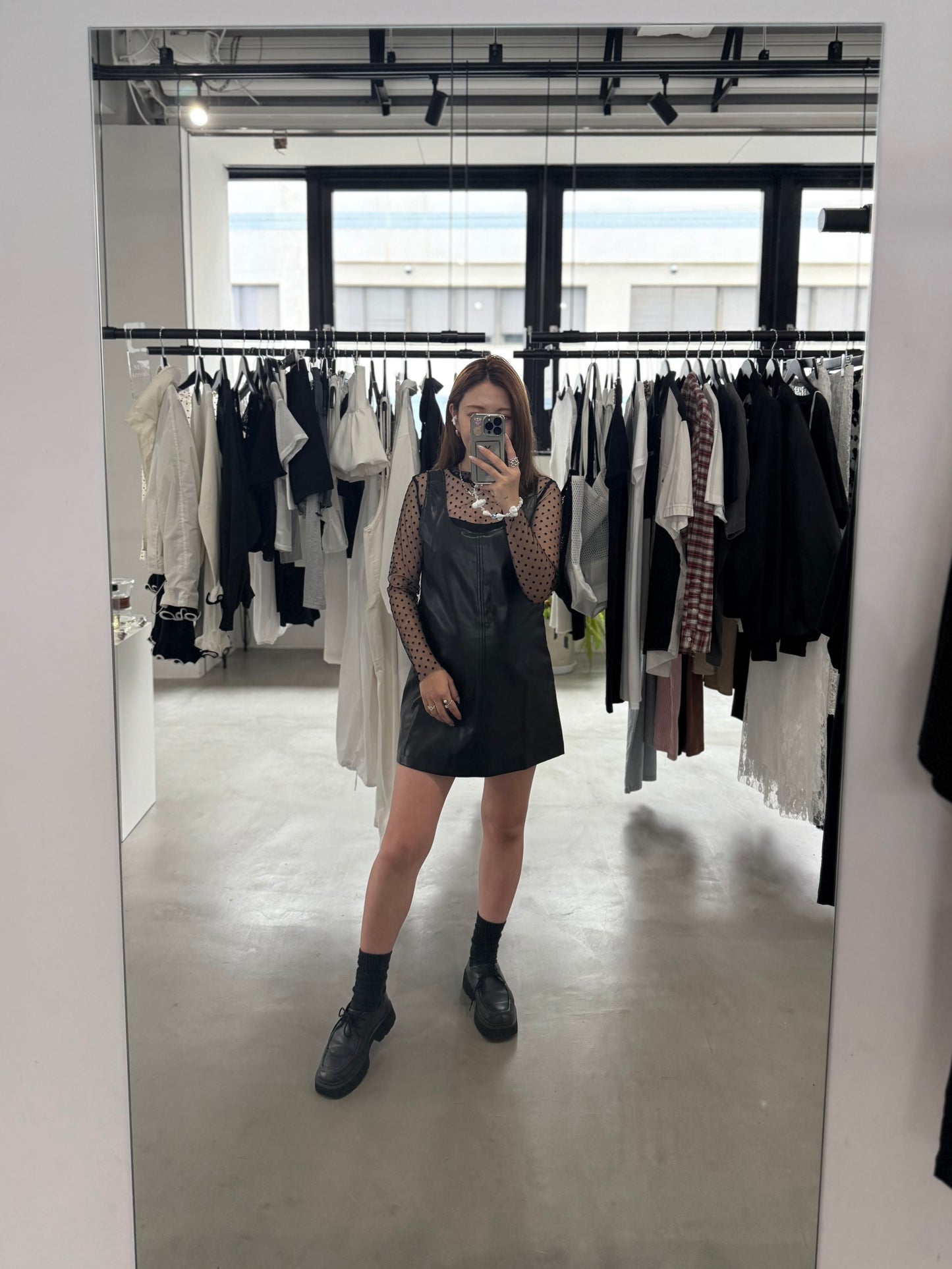SKIN SHEER DOT "BLACK"