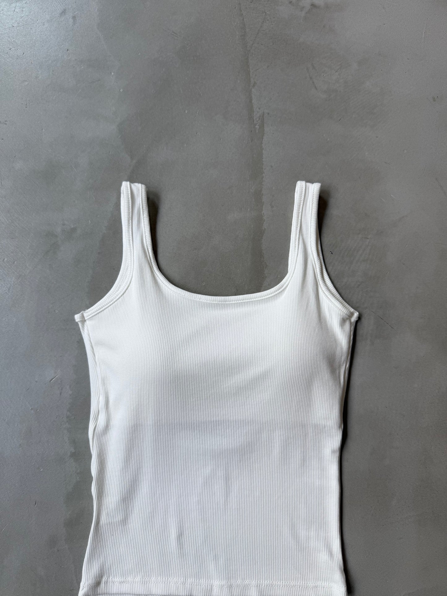 BACK OPEN TANK "WHITE