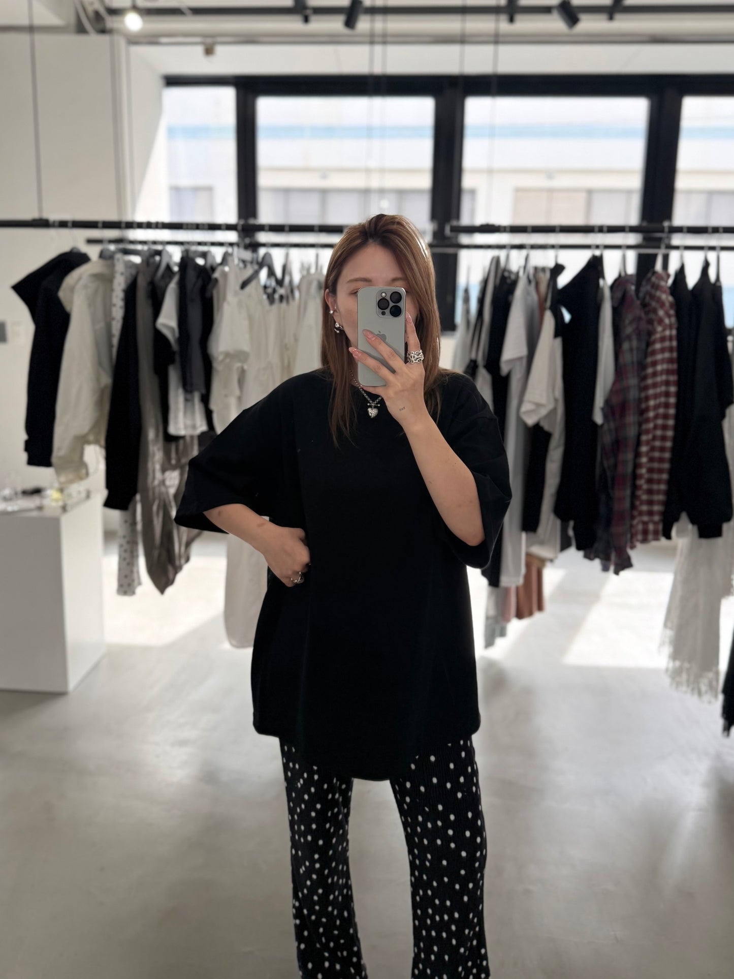 POLKA DOT PANTS "BLACK"