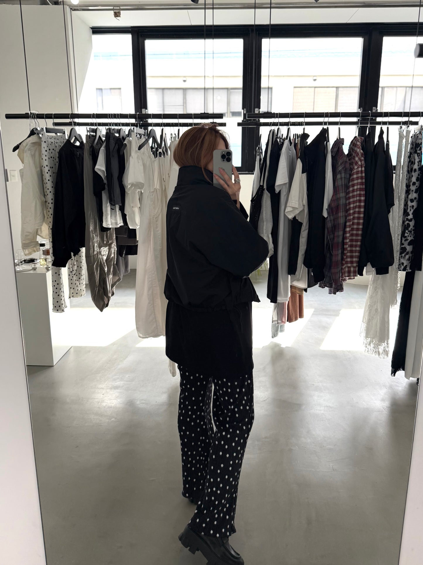 POLKA DOT PANTS "BLACK"