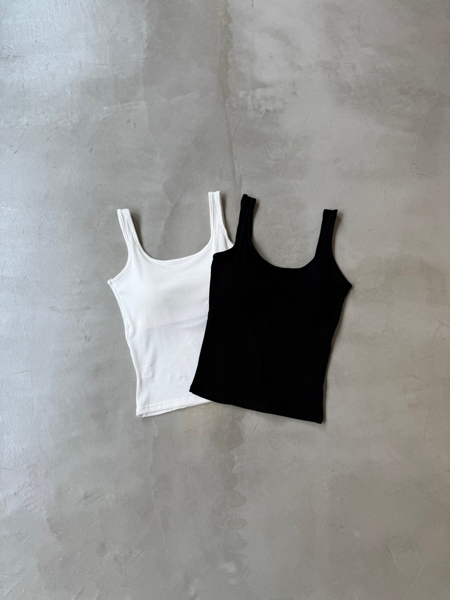 BACK OPEN TANK "WHITE
