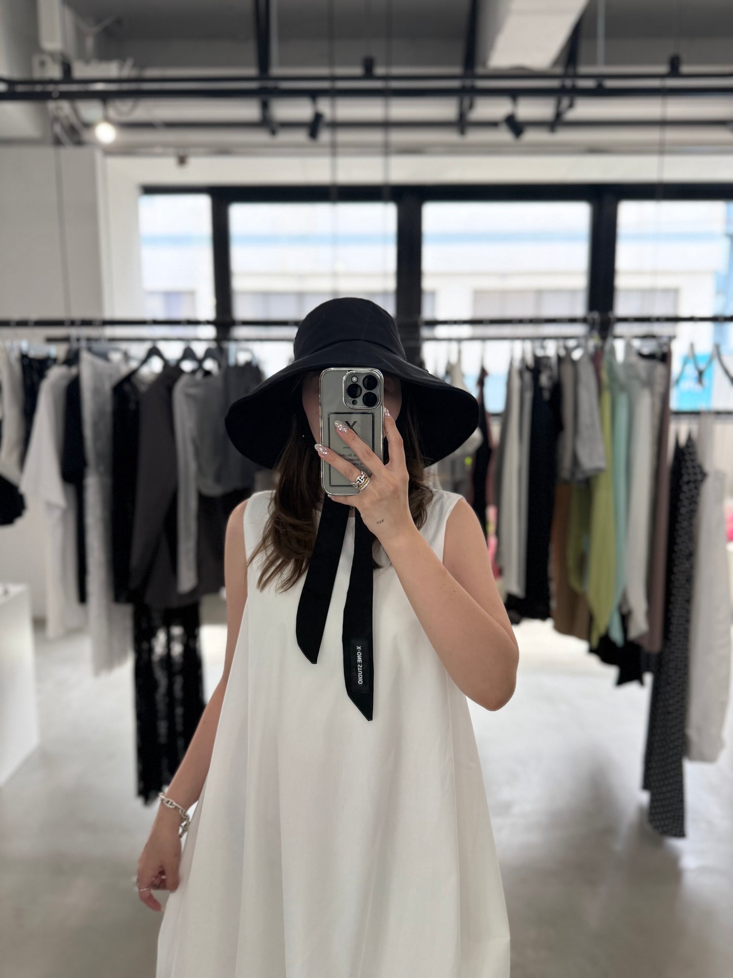 BALLON MINI DRESS "WHITE"
