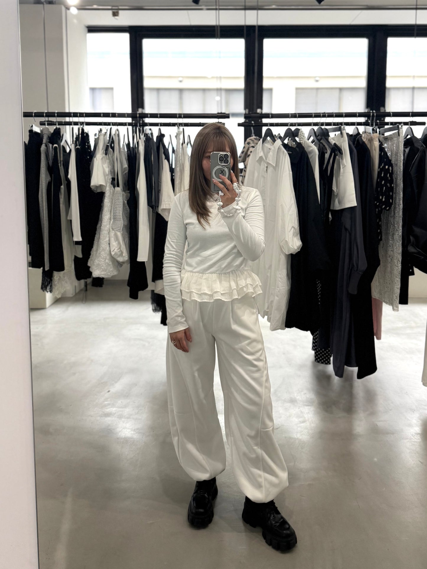 BARREL STYLE SWEAT "WHITE"