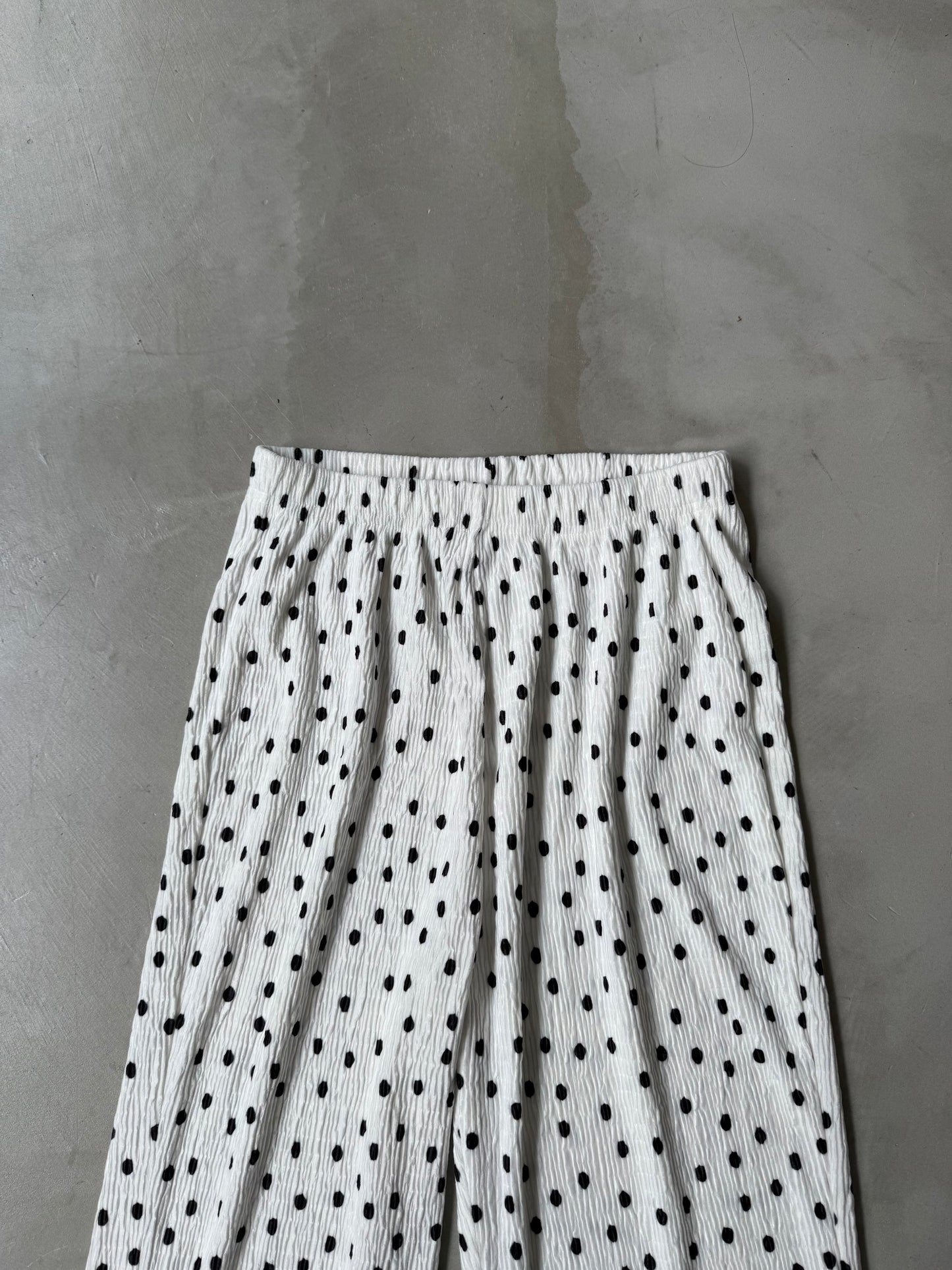 POLKA DOT PANTS "WHITE"
