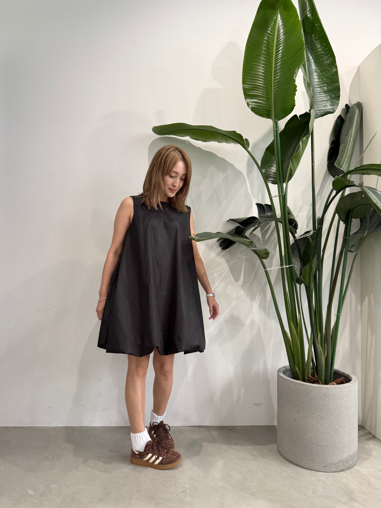 BALLON MINI DRESS "BLACK"