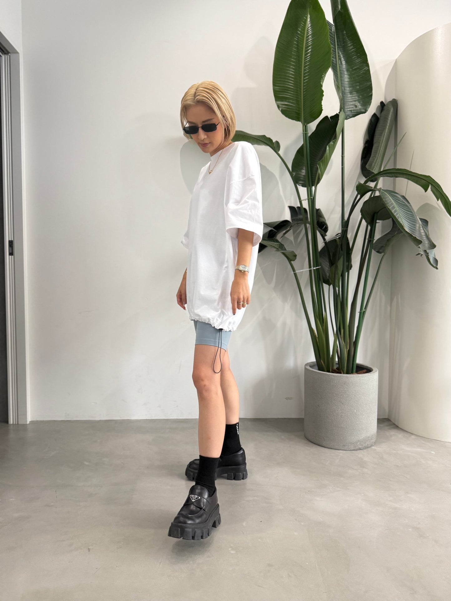 SMOOTH BIKER SHORTS "LIGHT BLUE"