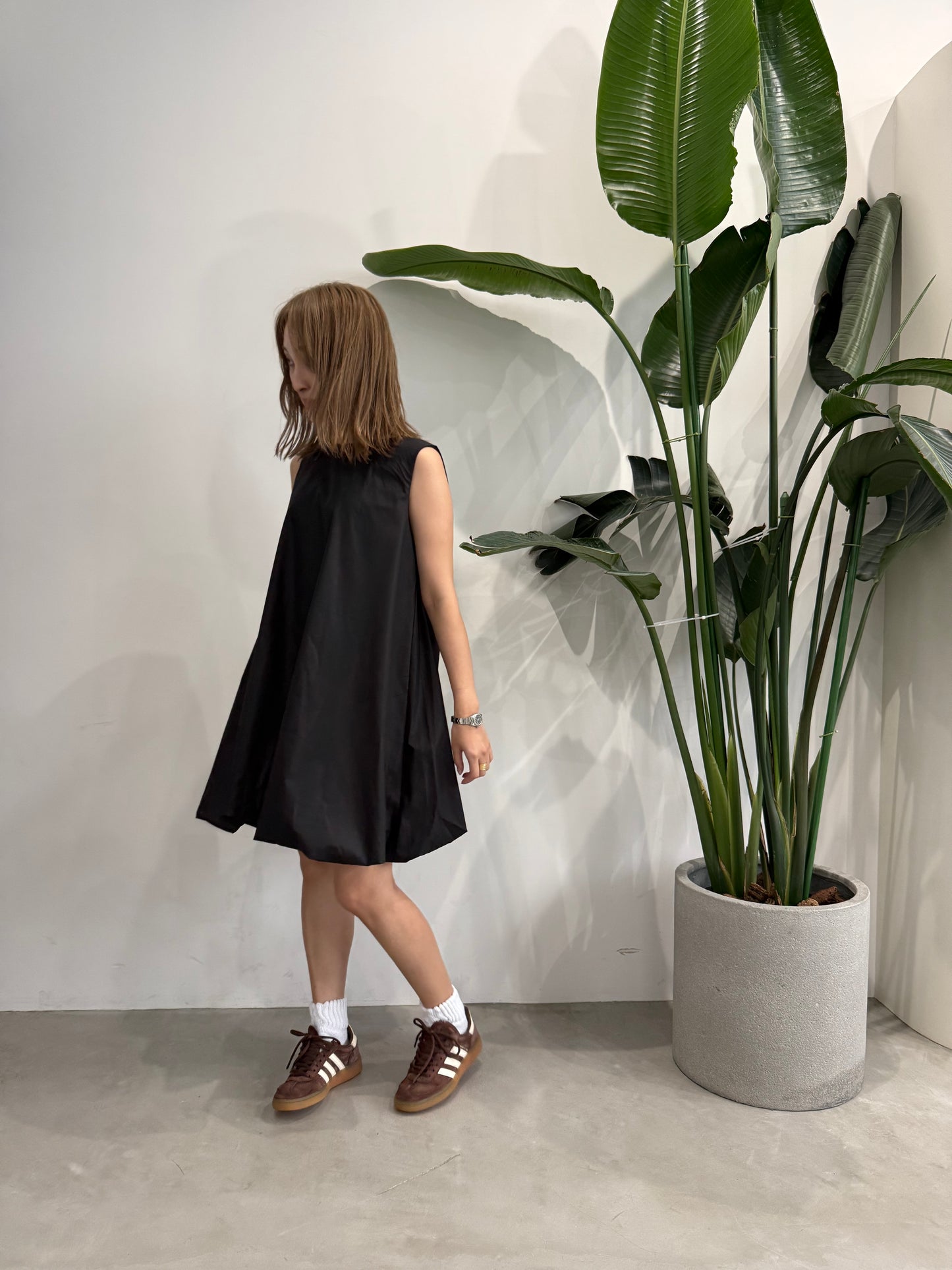 BALLON MINI DRESS "BLACK"