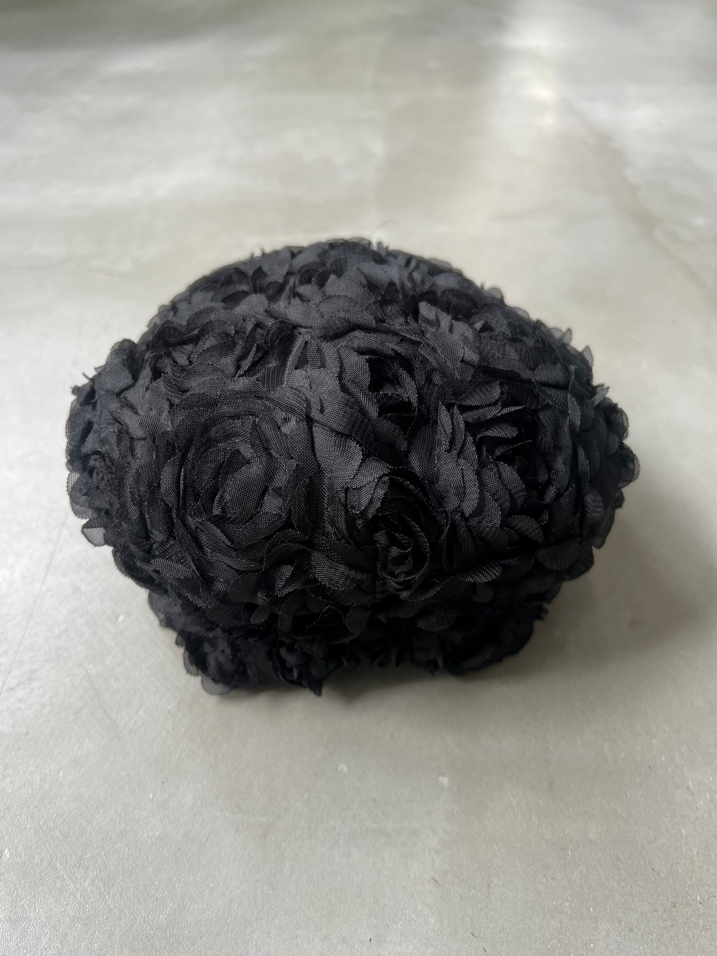 WAFFLE LACE CASQUETTE "BLACK"