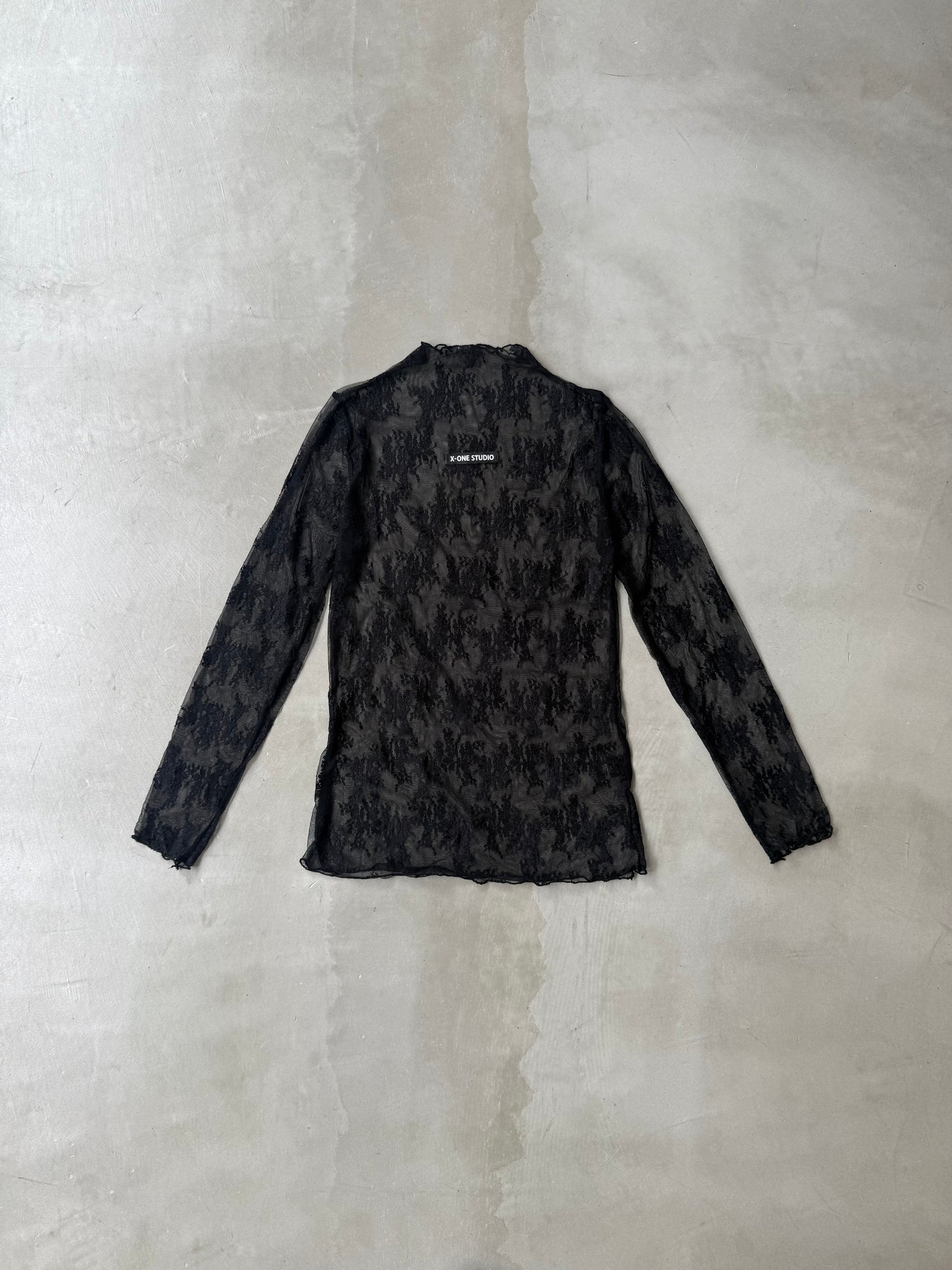 SHEER LACE TOP "BLACK"