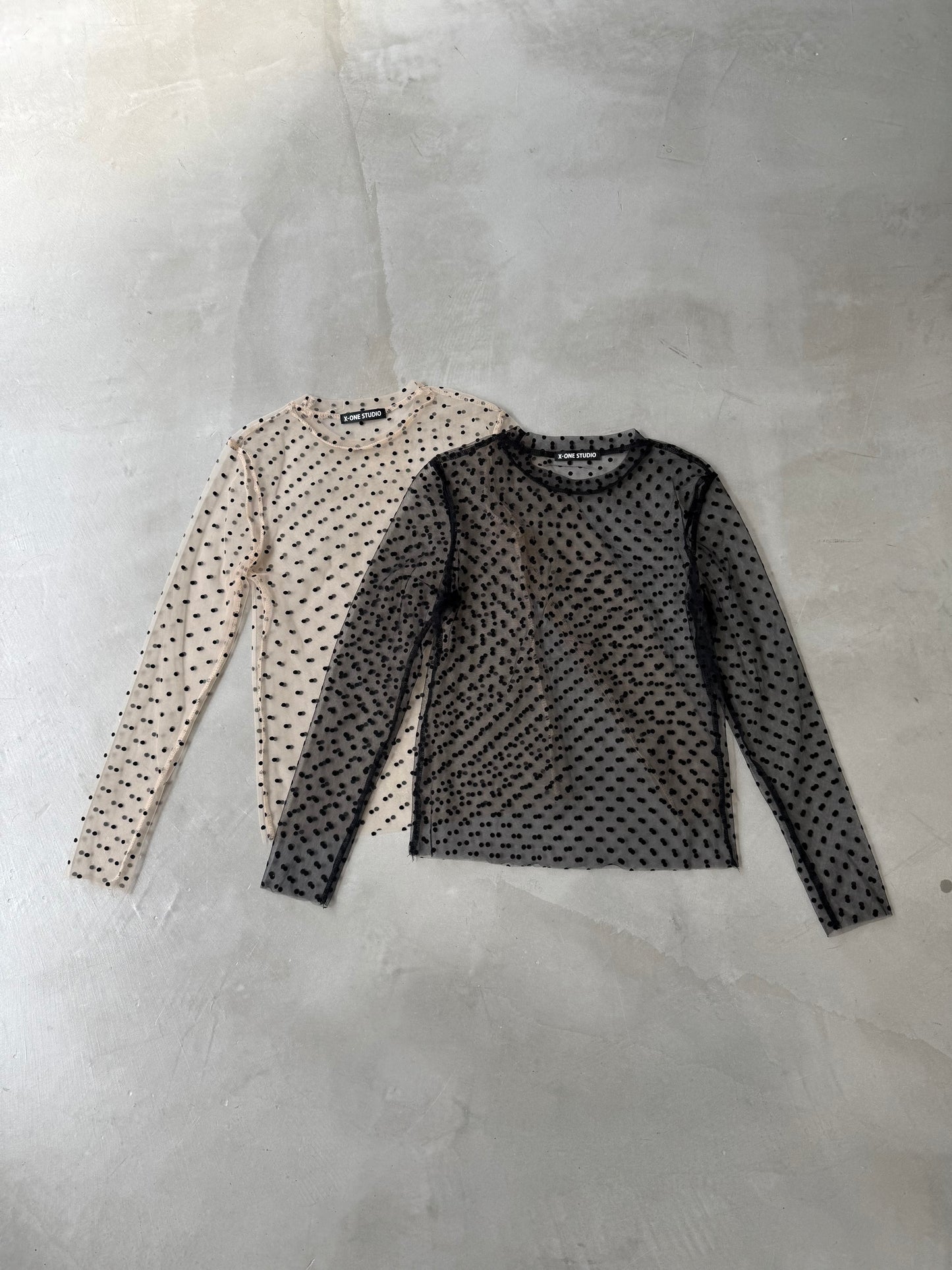 SKIN SHEER DOT "BEIGE"