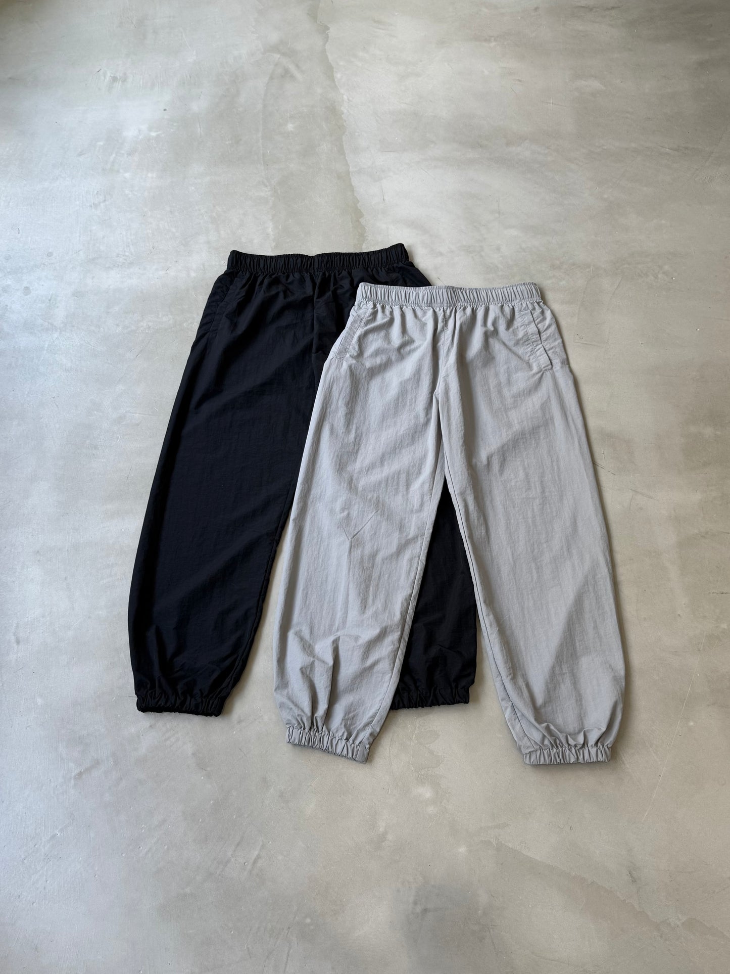 【MENS】WIDE NYLON PANT "BLACK"
