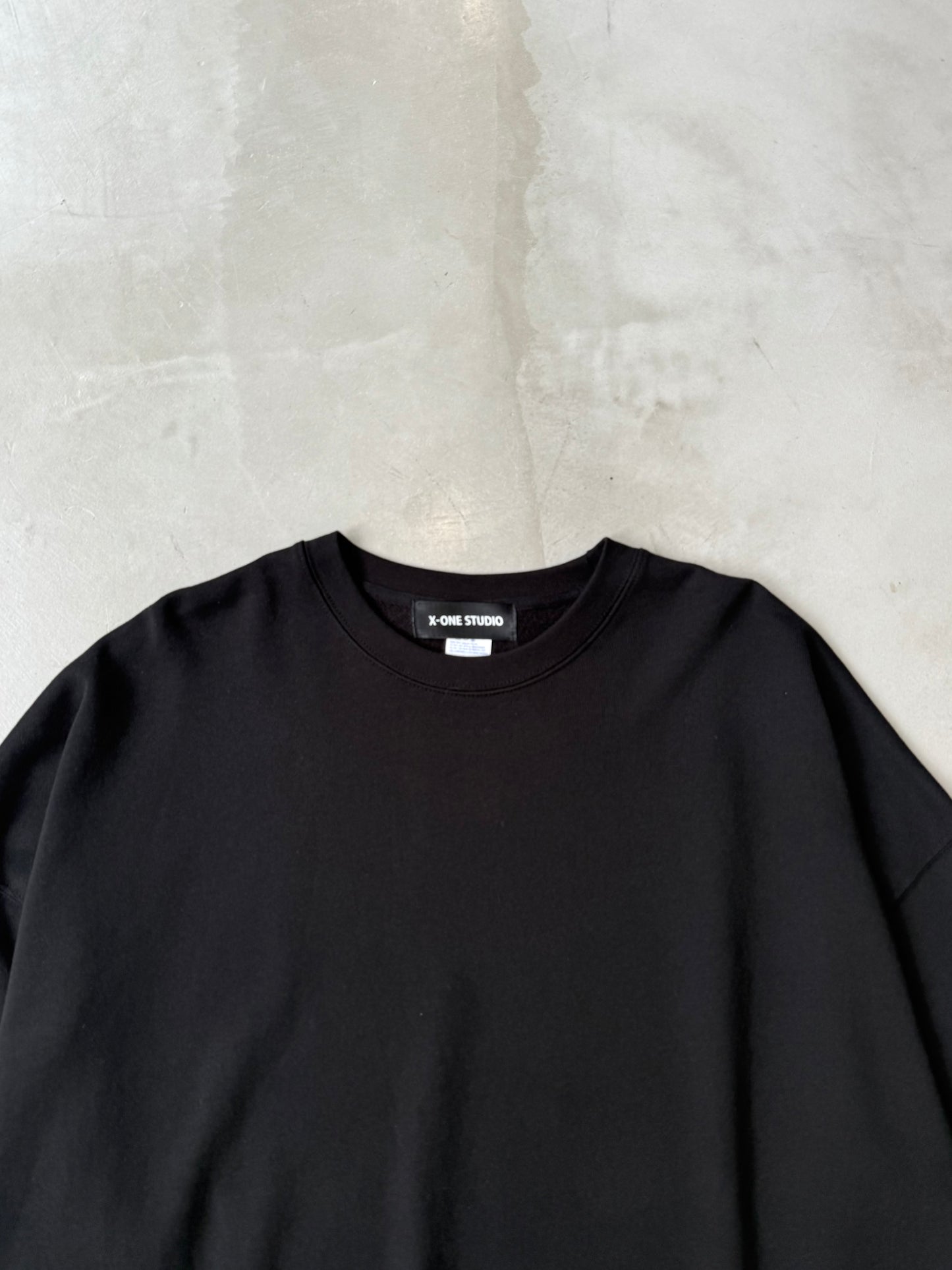 【MEN'S】X-ONE BACK LOGO 10oz "BLACK"