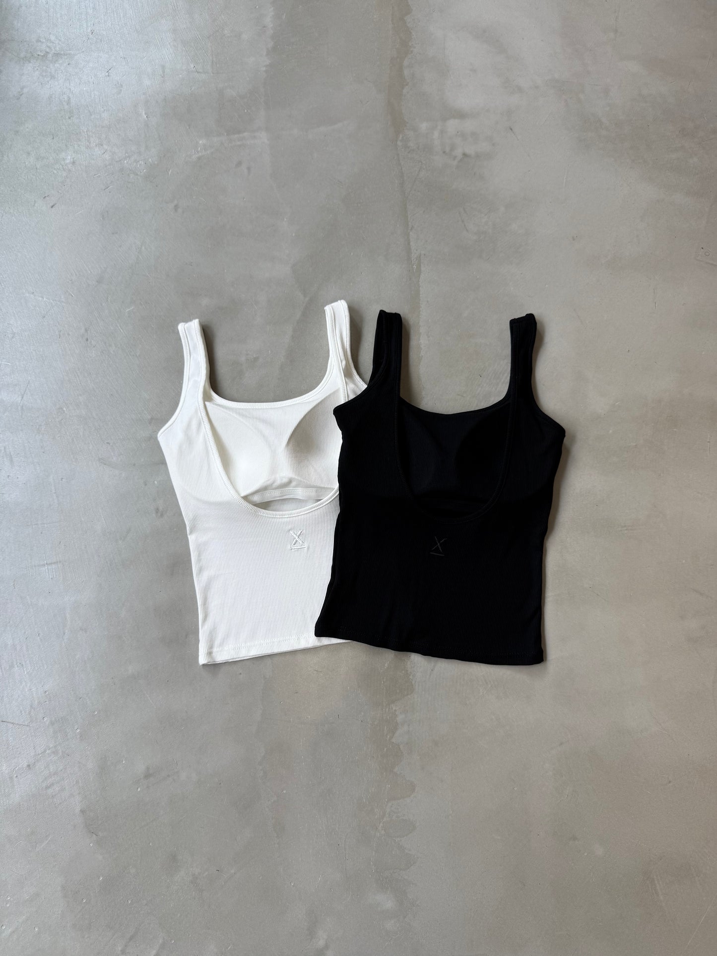 BACK OPEN TANK "WHITE