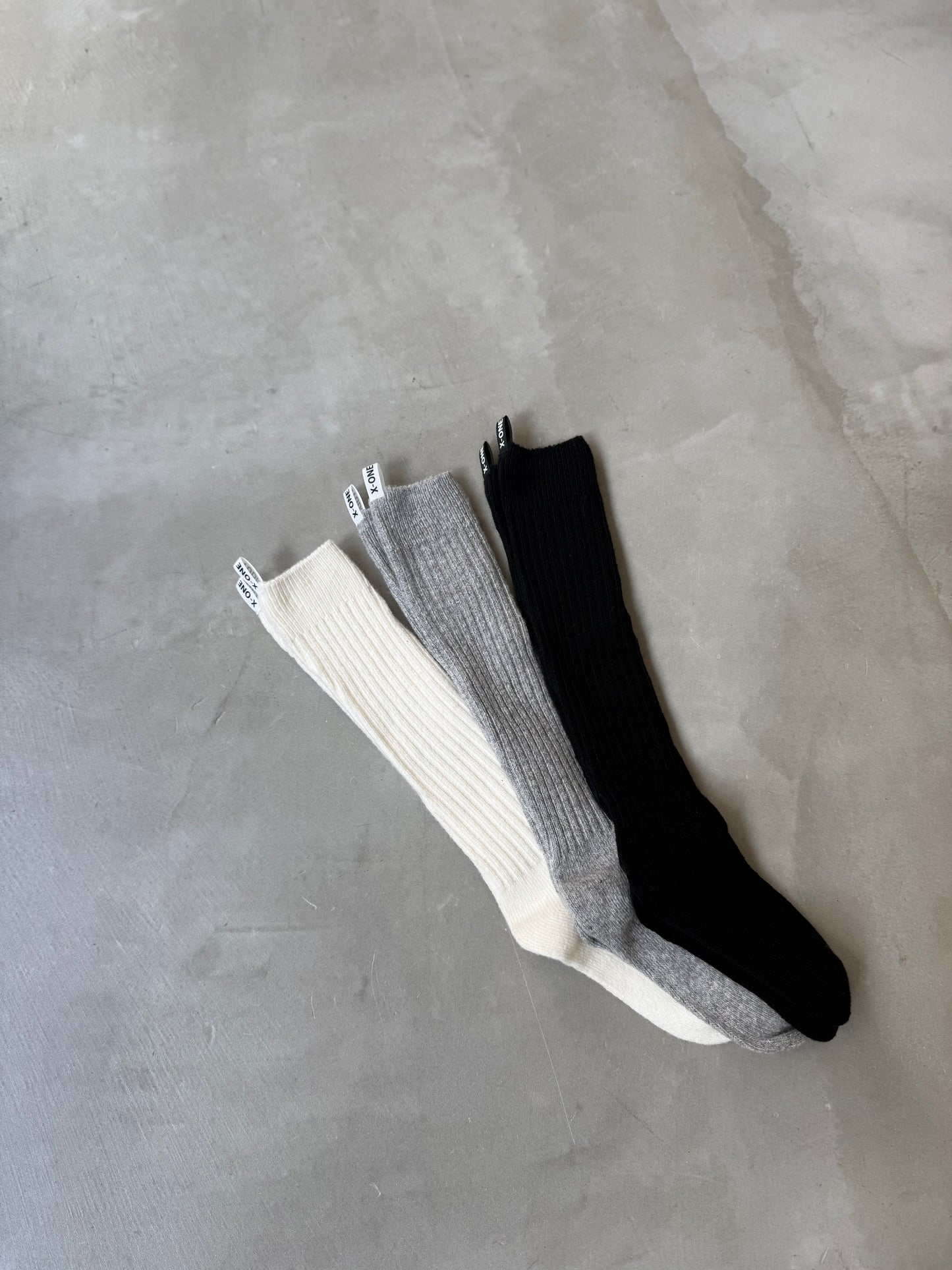 MOHAIR WOOL SOCKS "GRAY"