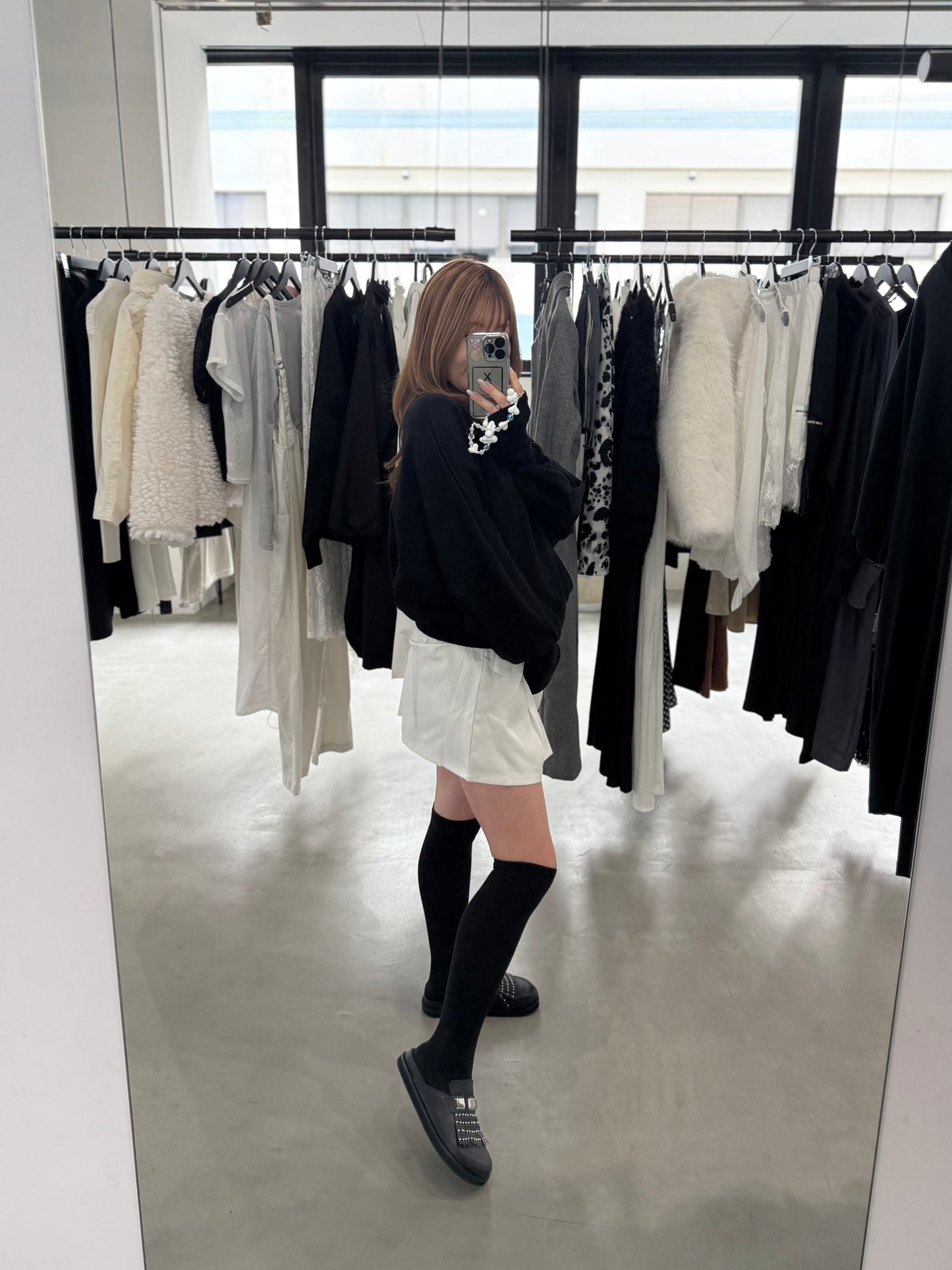 BALLOON SLEEVE SWEAT "BLACK"