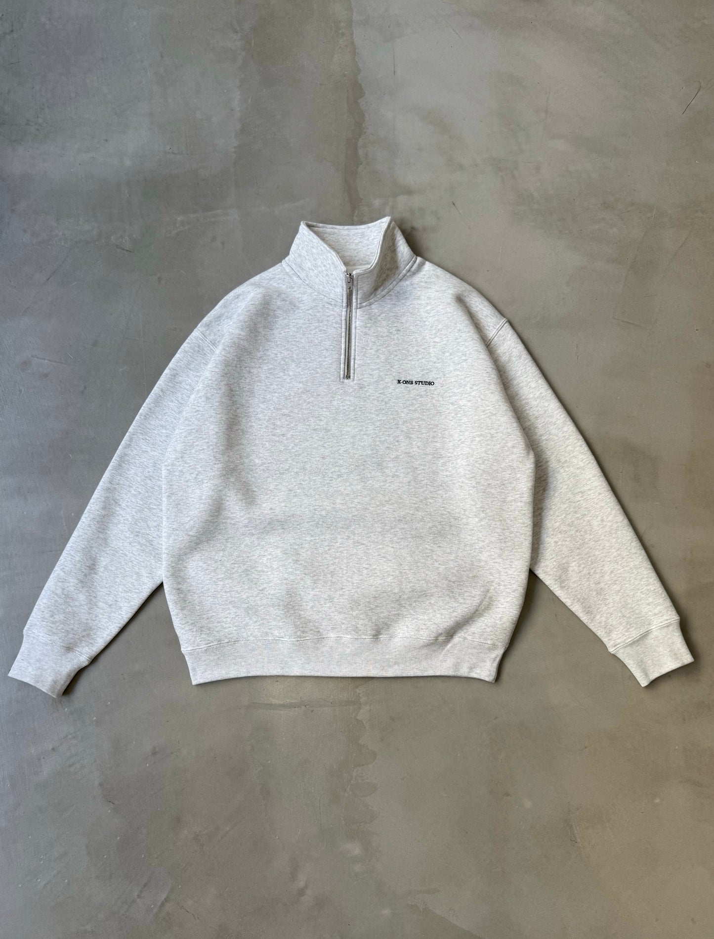 X-ONE HALF ZIP UP "ASH"