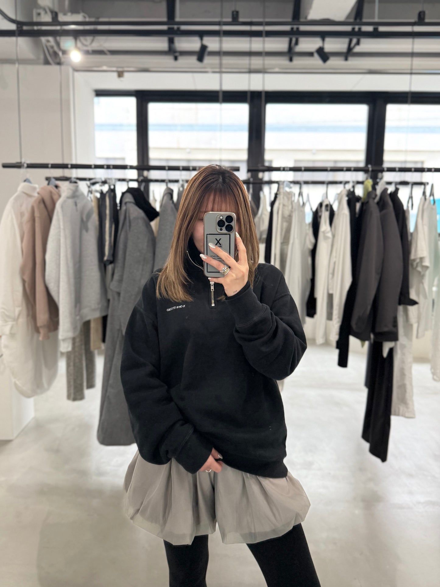 SHEER BALLOON PANT "GRAY"