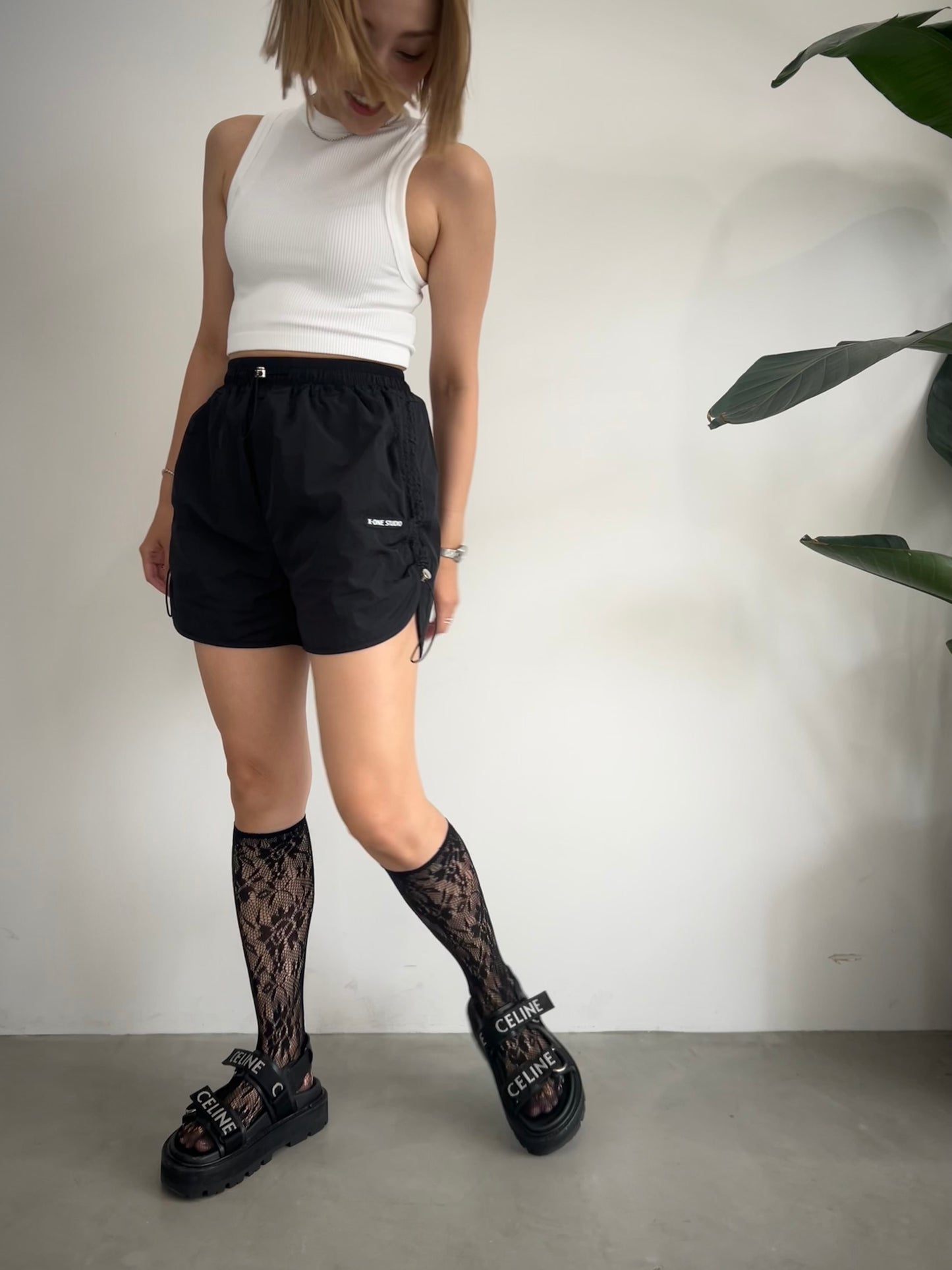 NYLON SHORT PANTS "BLACK"