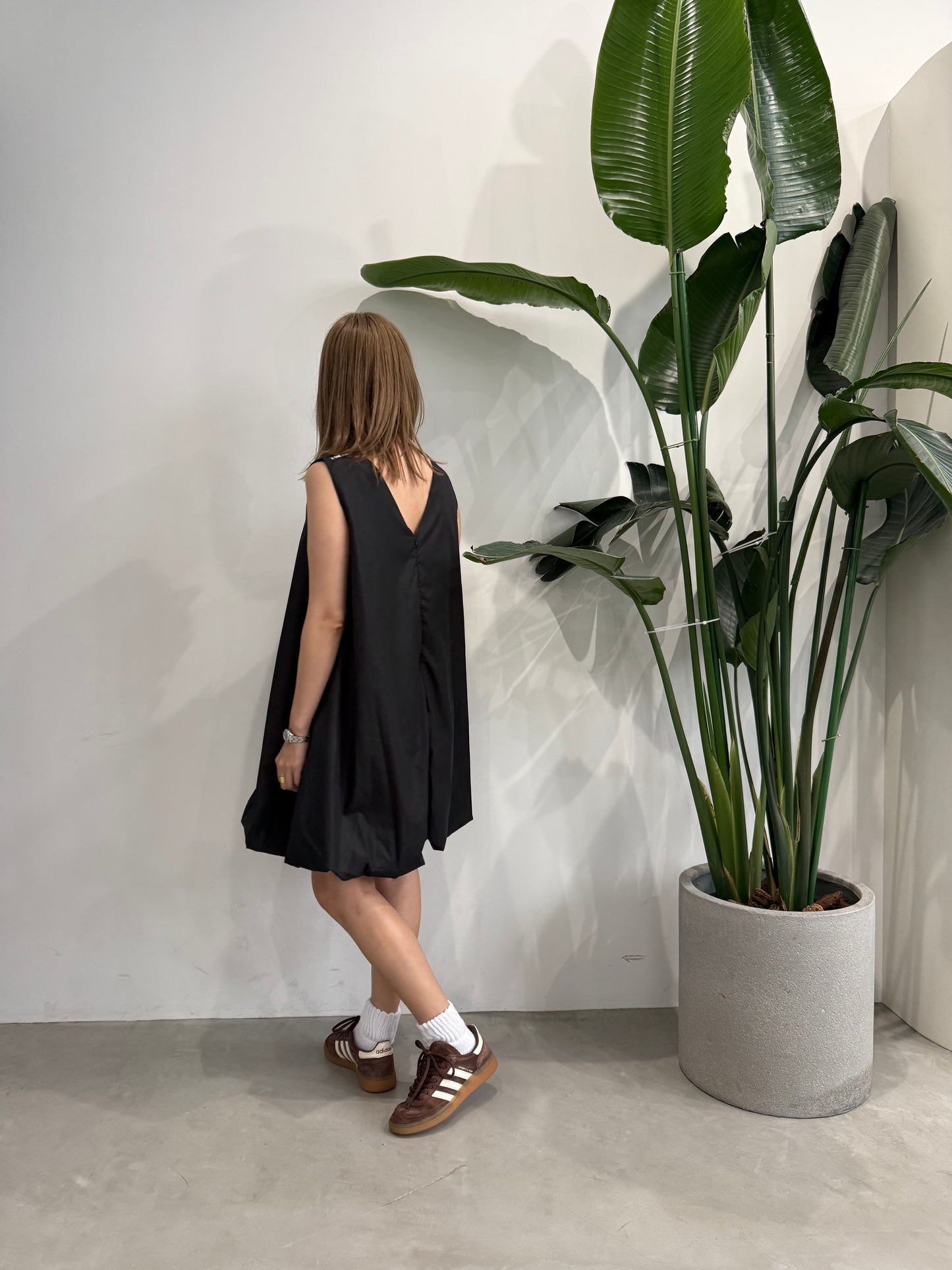 BALLON MINI DRESS "BLACK"