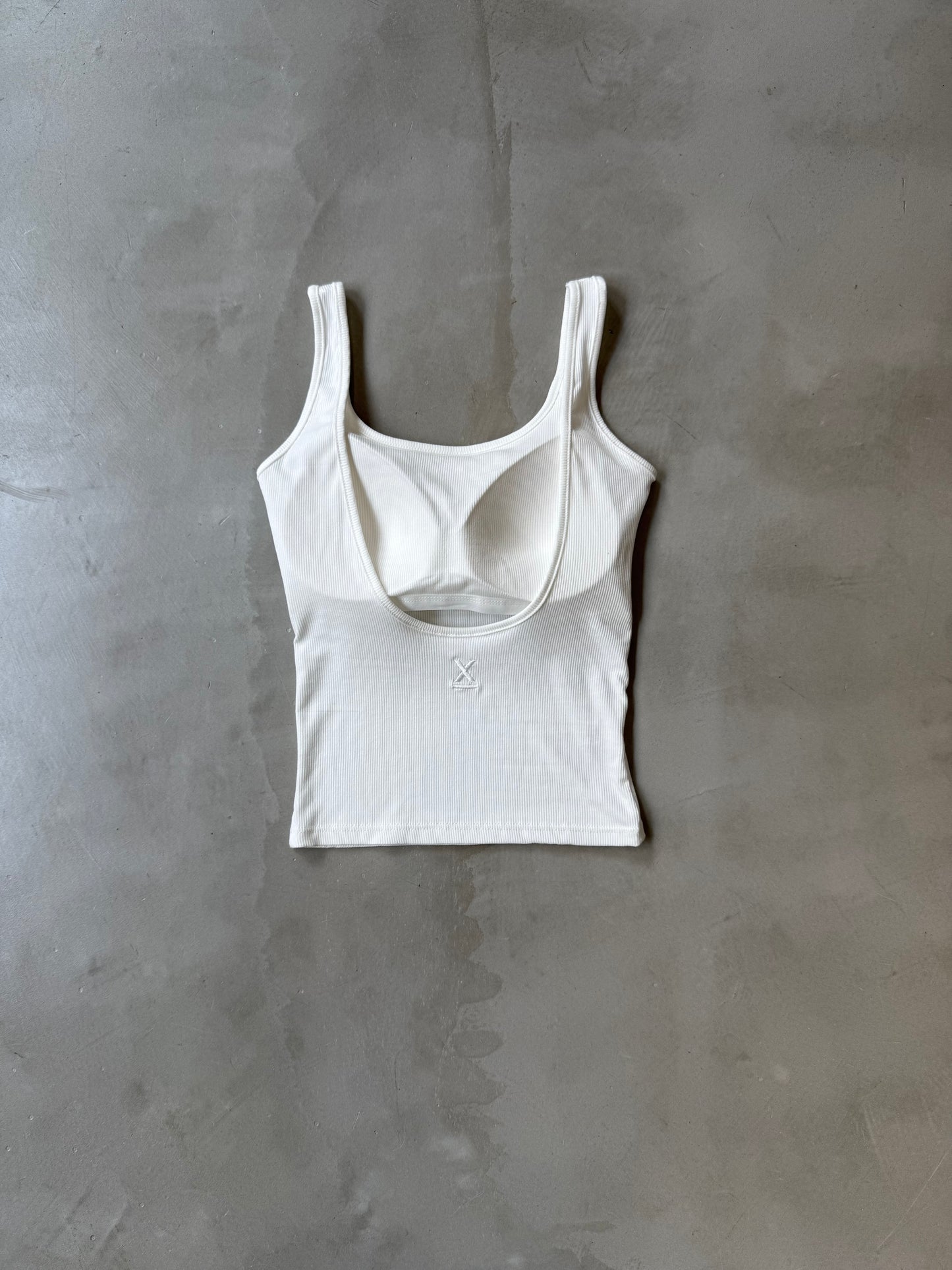 BACK OPEN TANK "WHITE