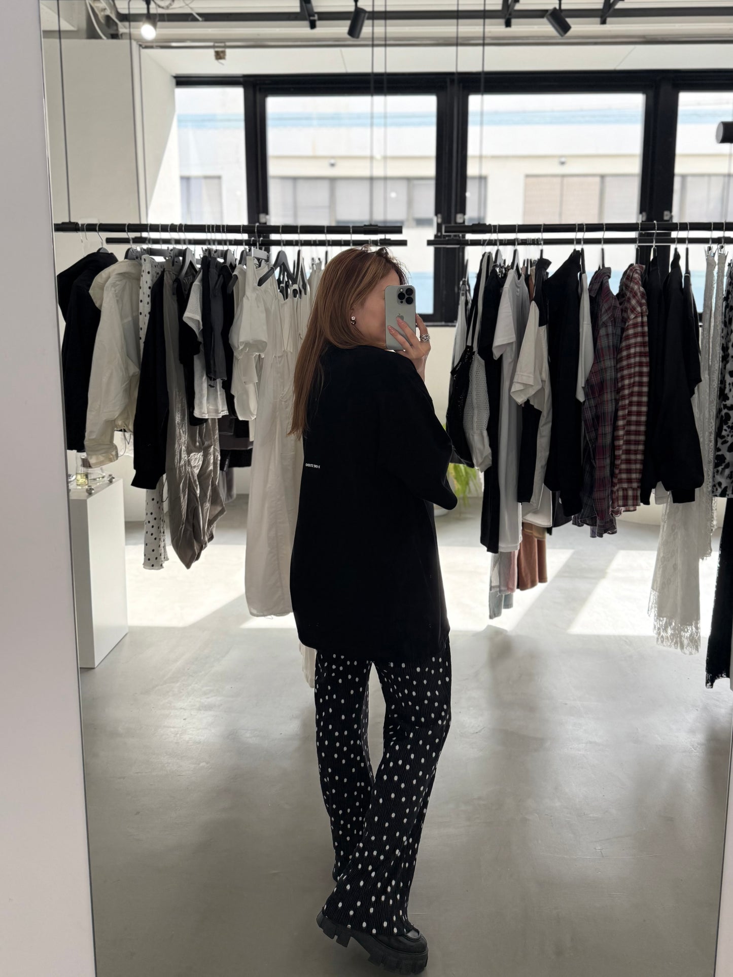 POLKA DOT PANTS "BLACK"