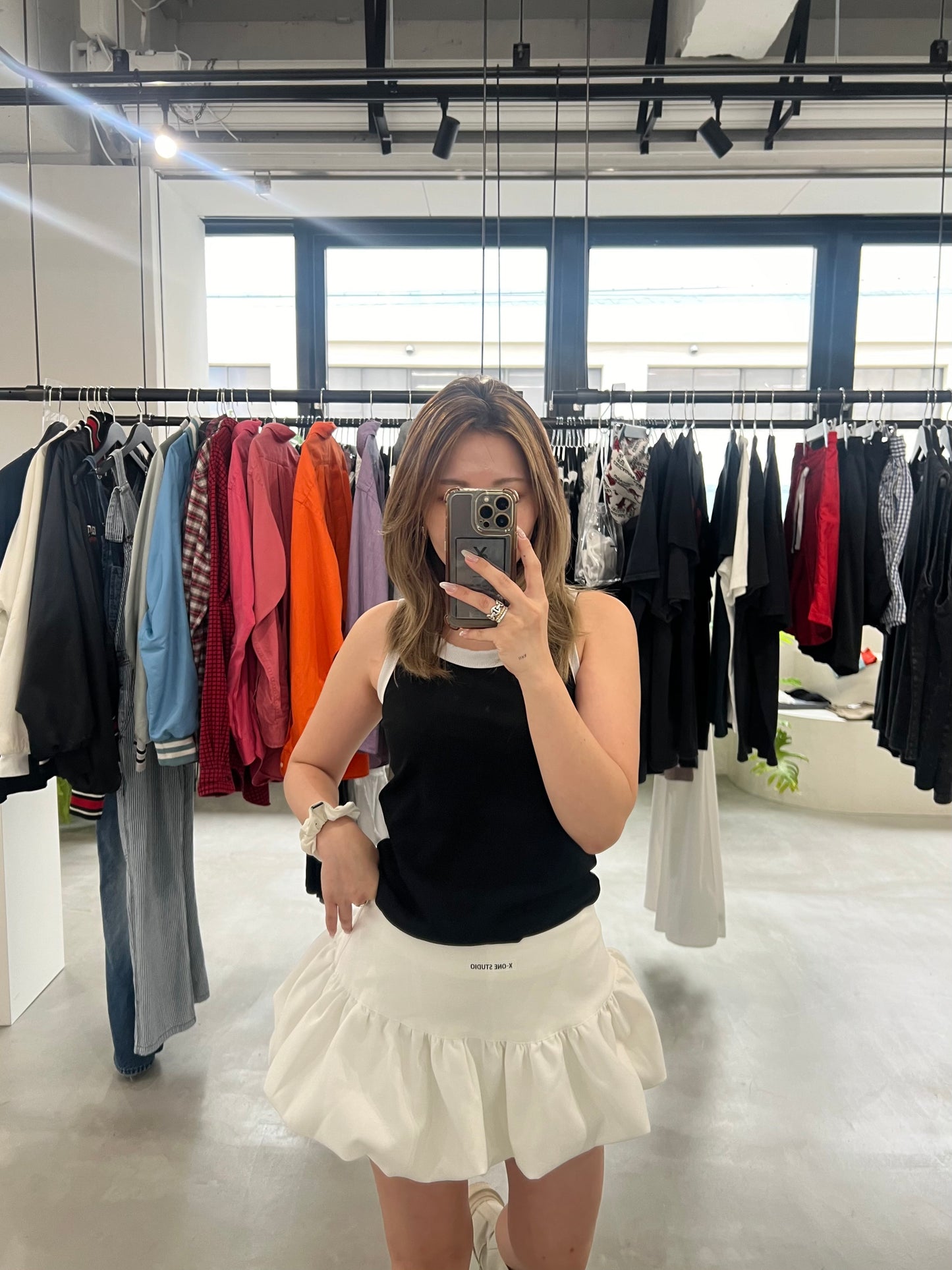 VOLUME WHIP SKIRT "WHITE"