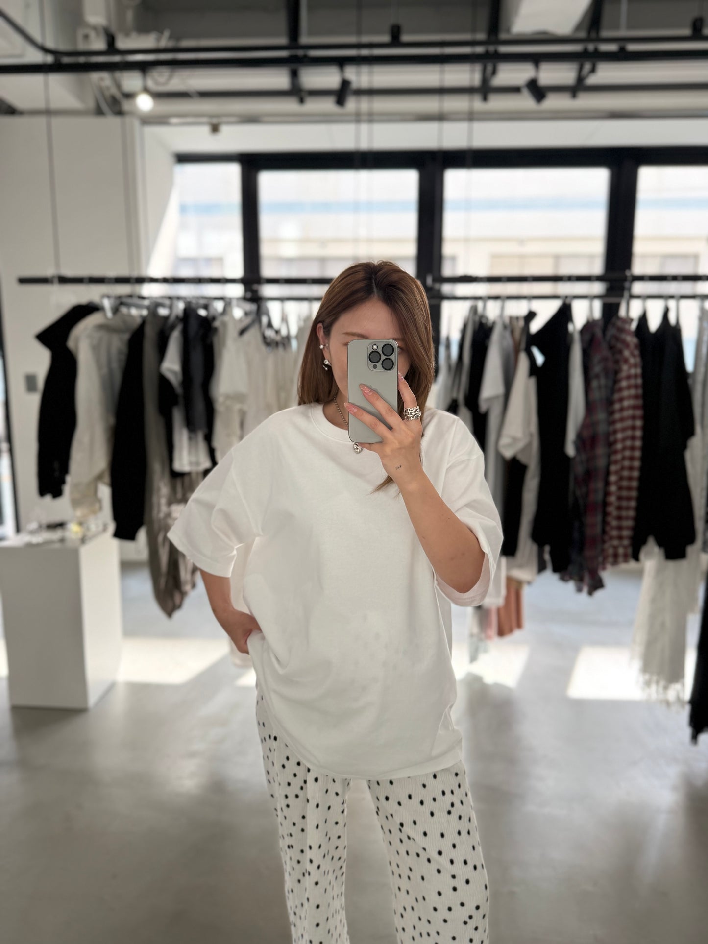 POLKA DOT PANTS "WHITE"