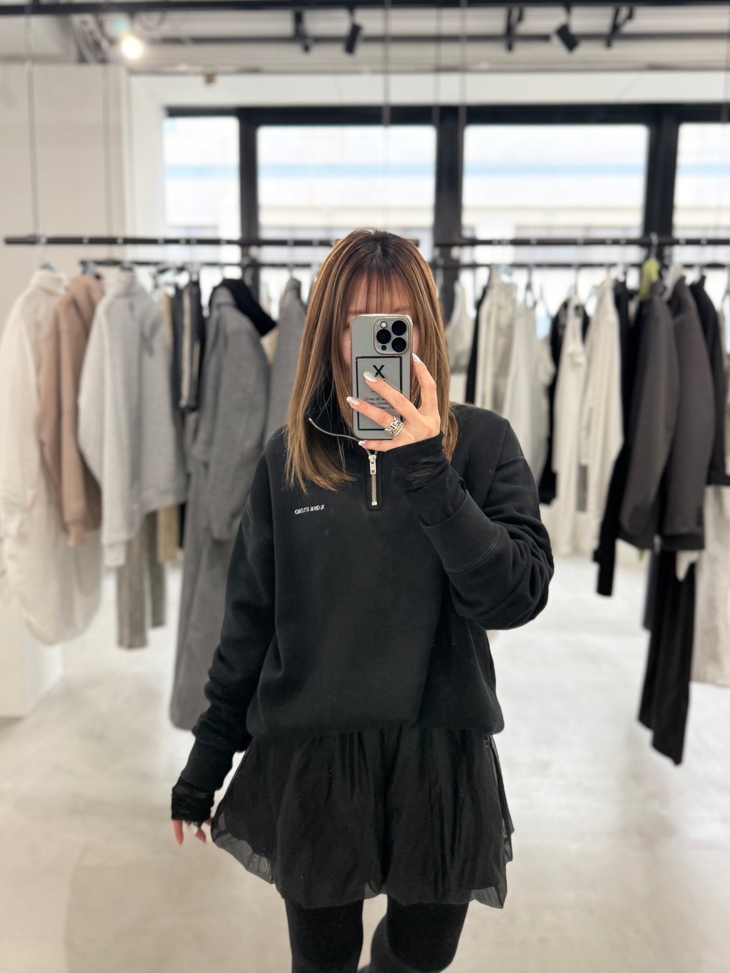 SHEER BALLOON PANT "BLACK"