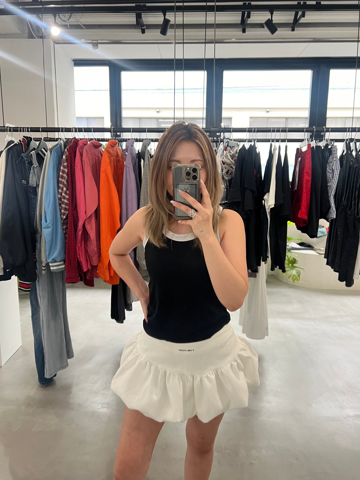 VOLUME WHIP SKIRT "WHITE"