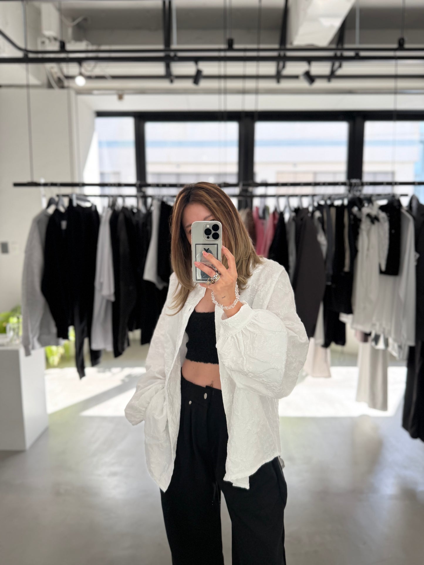 BALLOON SLEEVE SHIRT "WHITE"