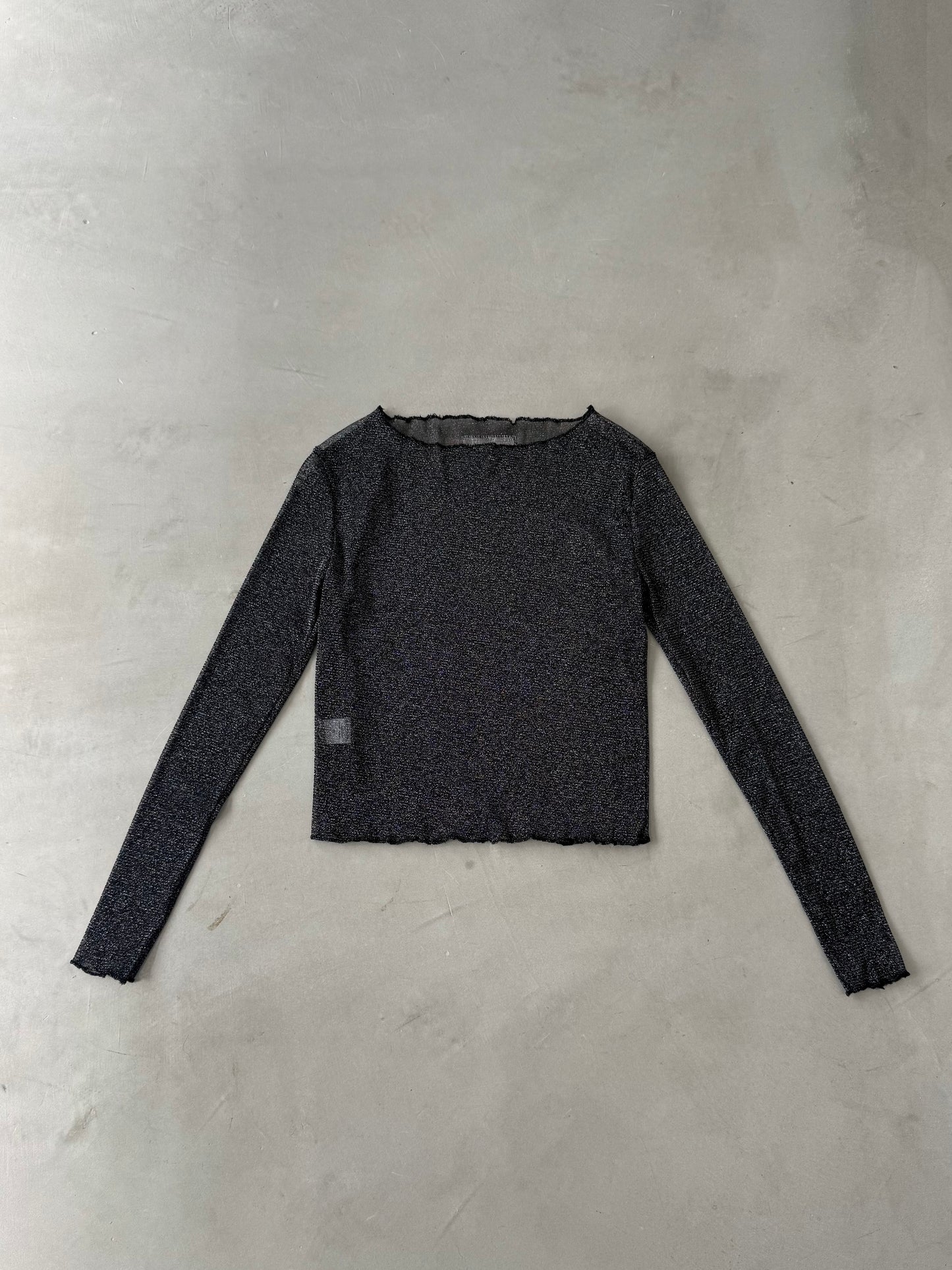 GLITTER SHEER "BLACK"