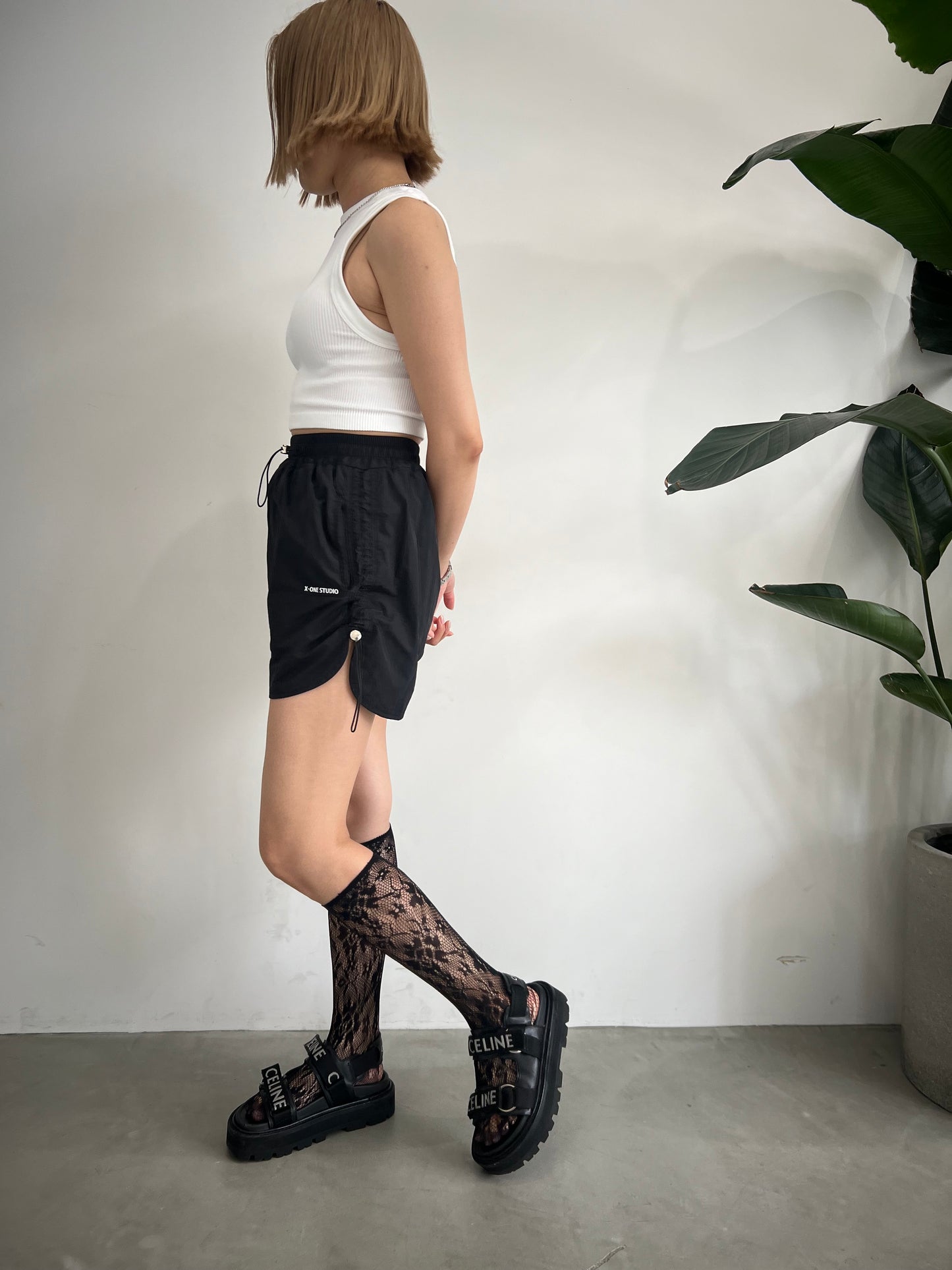 NYLON SHORT PANTS "BLACK"