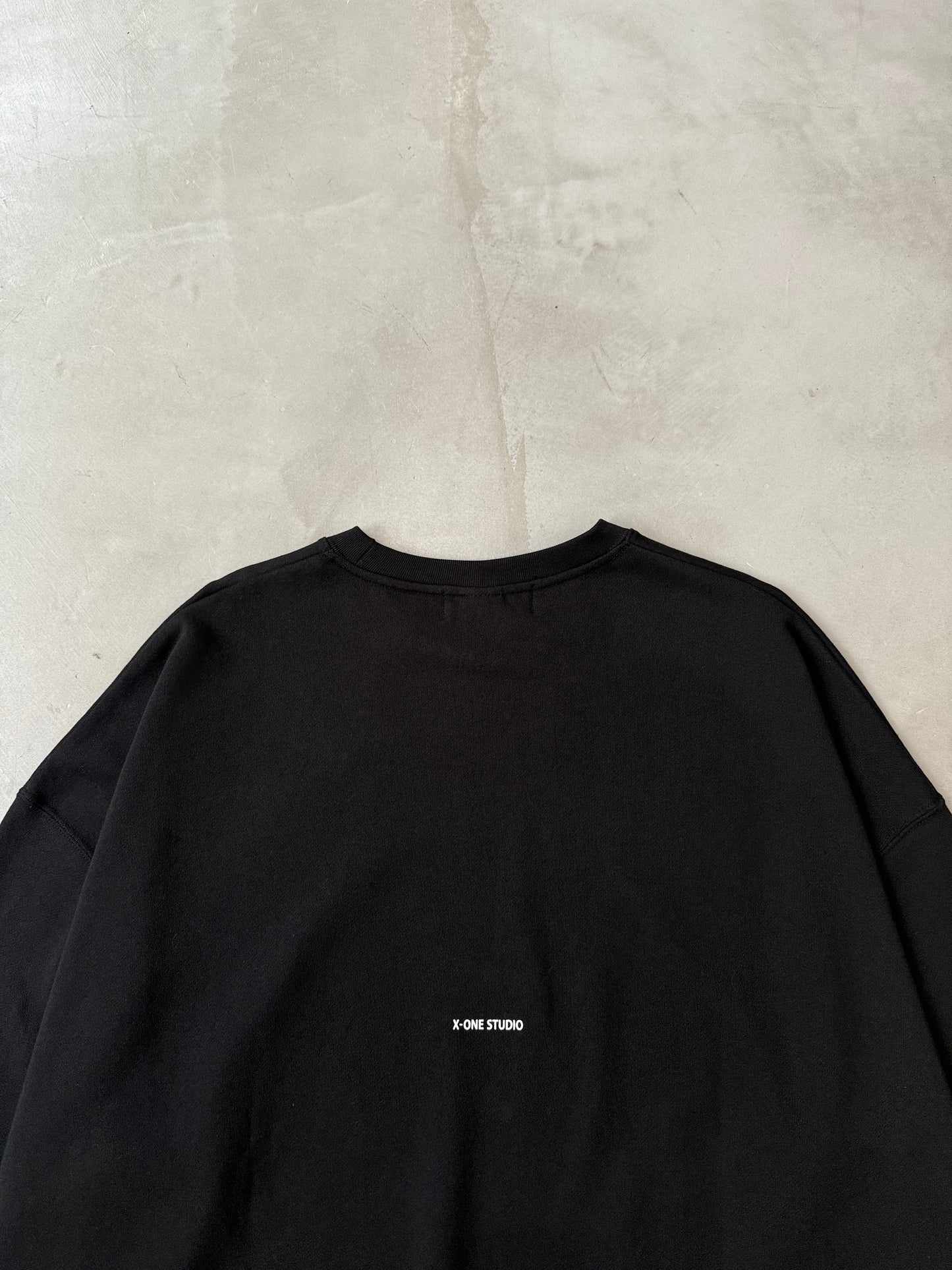 【MEN'S】X-ONE BACK LOGO 10oz "BLACK"
