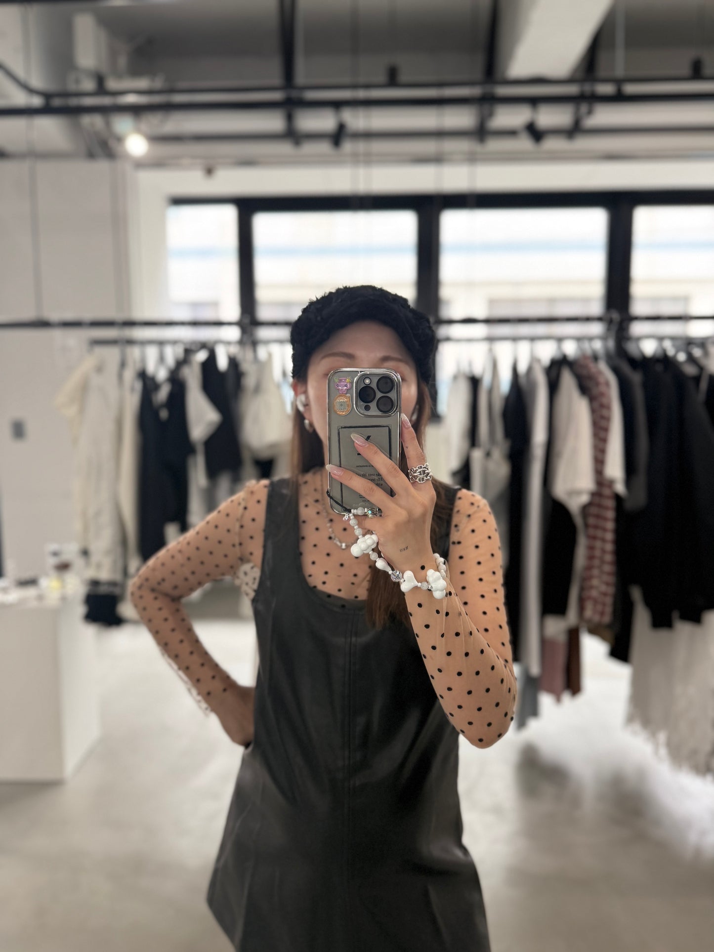SKIN SHEER DOT "BEIGE"