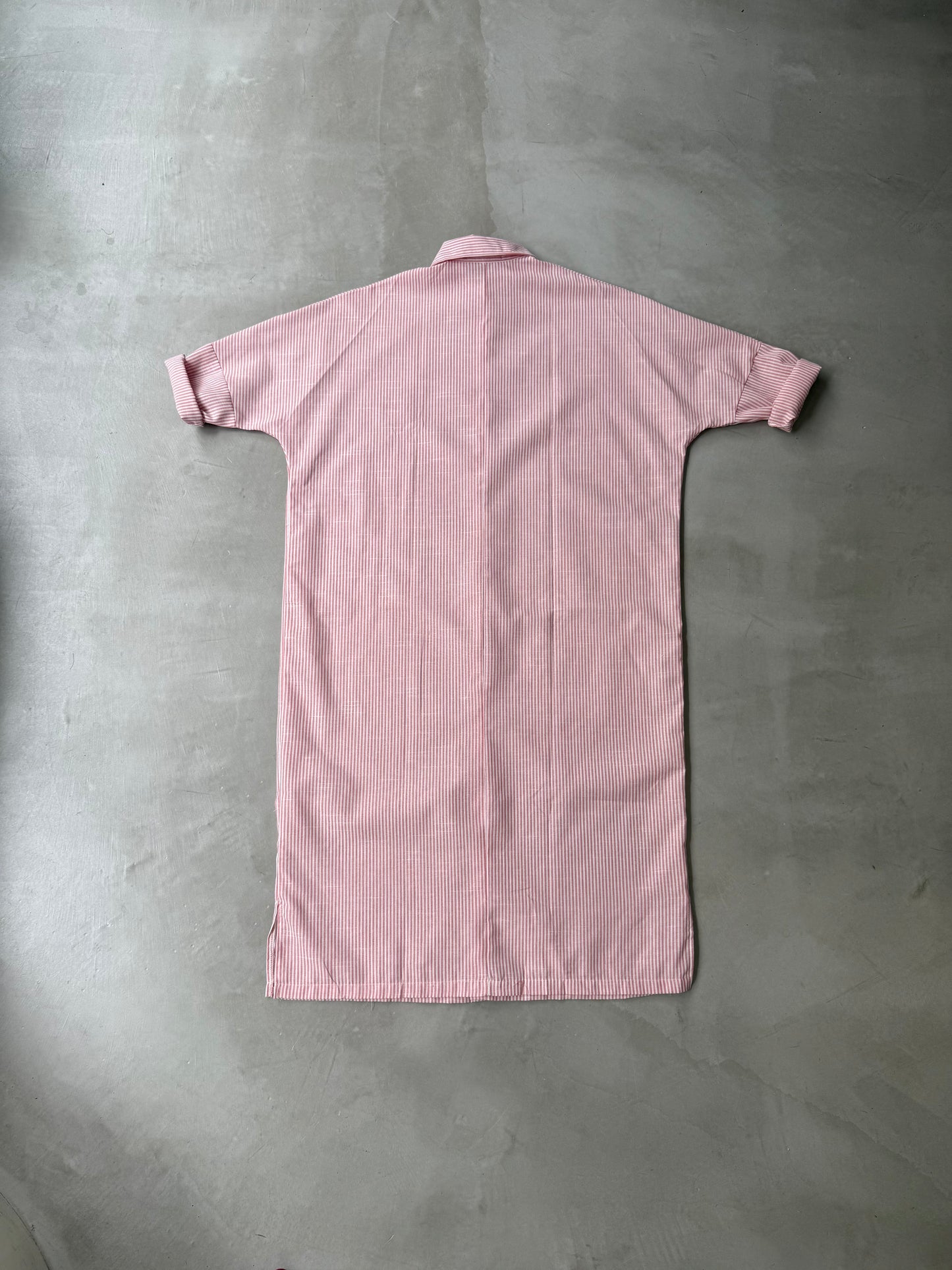 STRIPE LONG SHIRT "PINK"