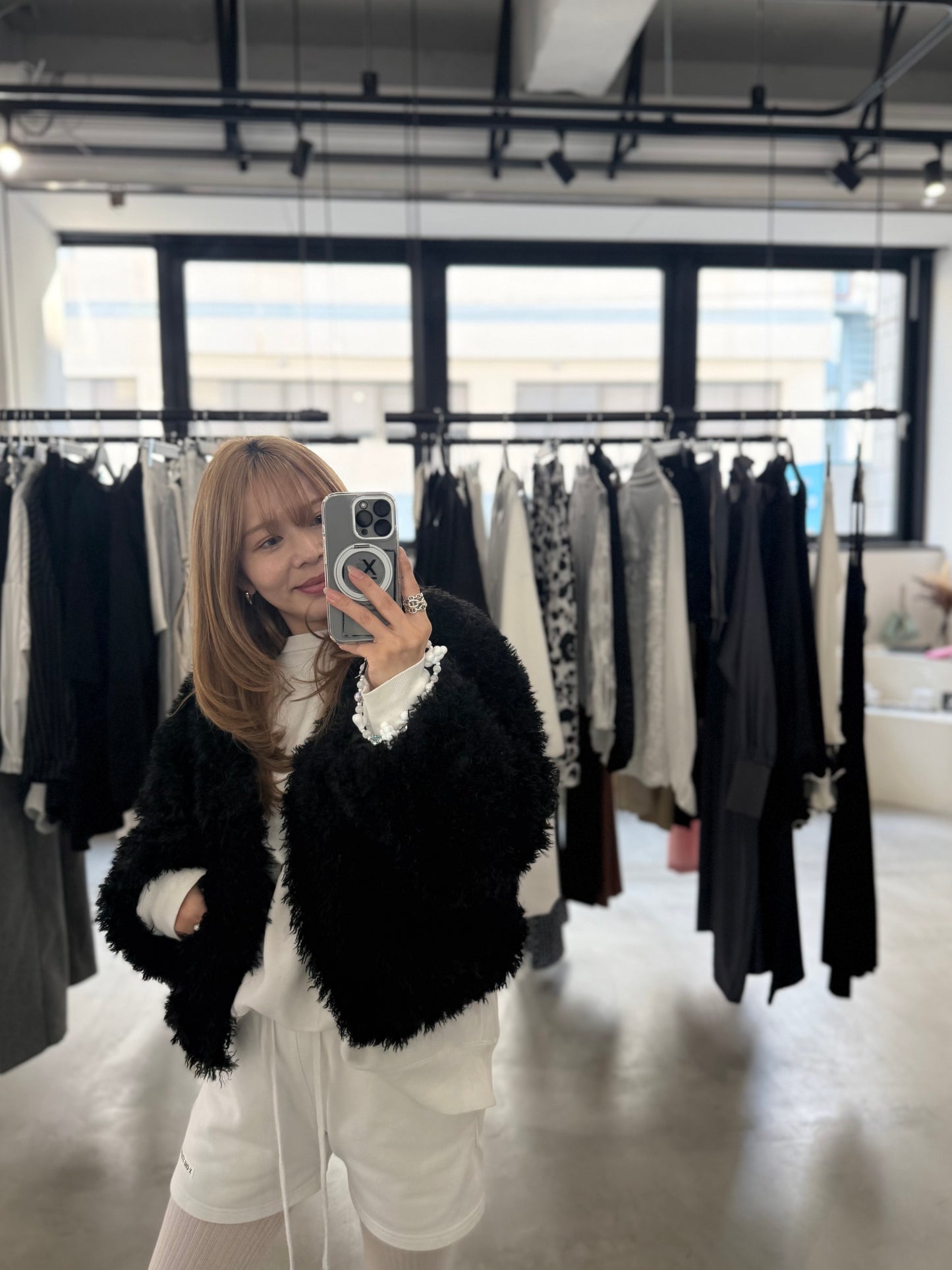 FLUFFY JACKET "BLACK"